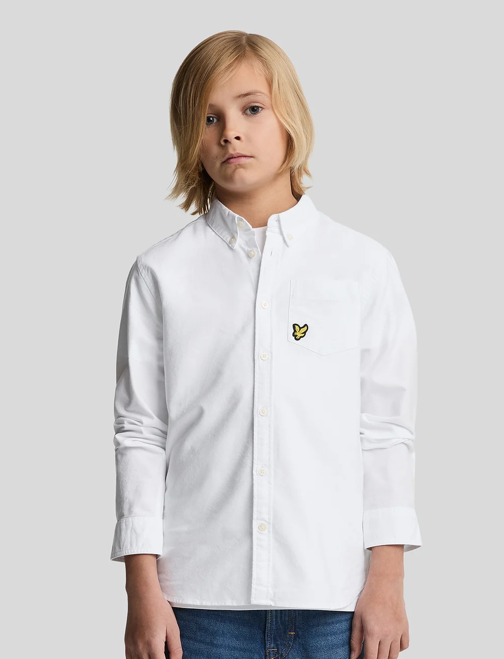 Lyle & Scott - Oxford Shirt - long-sleeved shirts - 626 white - 0