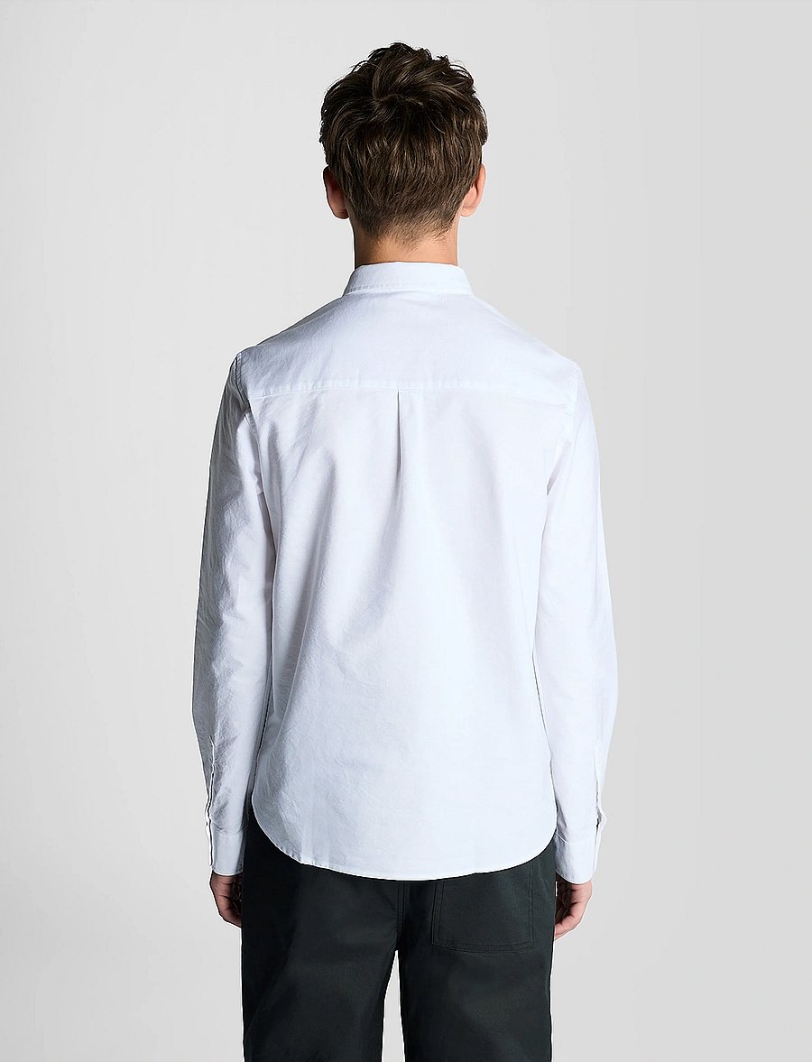 Lyle & Scott - Oxford Shirt - langärmlige hemden - white - 3