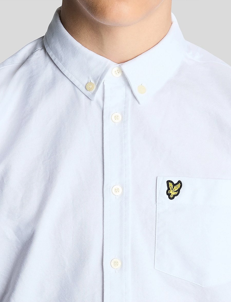 Lyle & Scott - Oxford Shirt - langärmlige hemden - white - 4