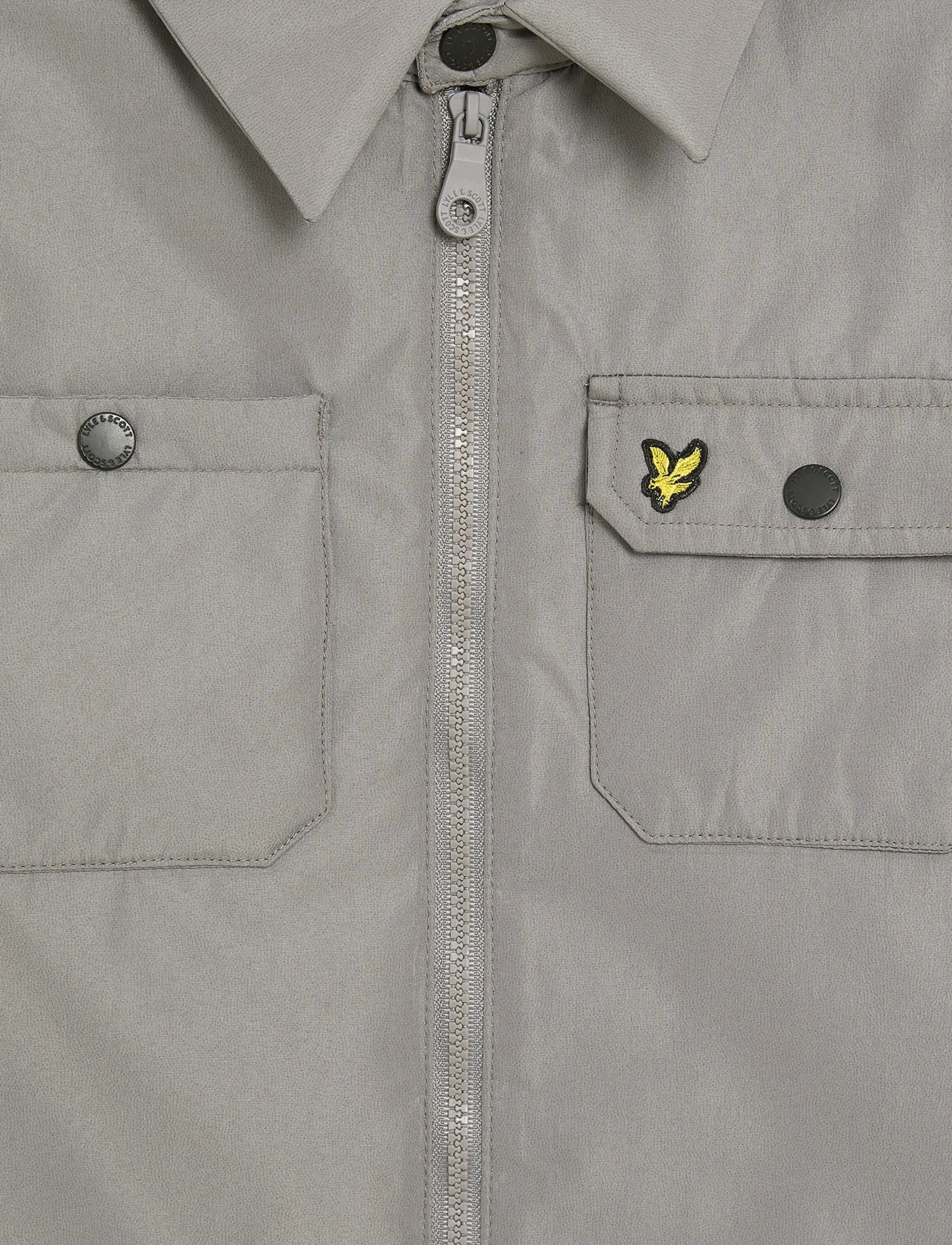 Lyle & Scott - Padded Woven Overshirt - pealissärgid - x852 sharkskin - 1