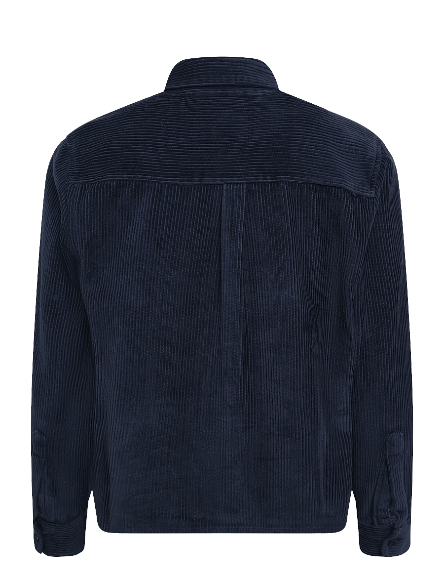 Lyle & Scott - Cord Long Sleeve Shirt - langärmlige hemden - dark navy - 2