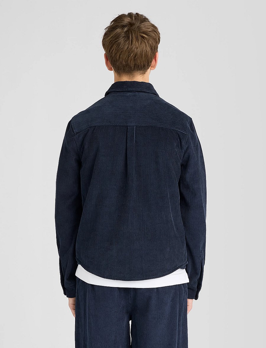Lyle & Scott - Cord Long Sleeve Shirt - langärmlige hemden - dark navy - 3