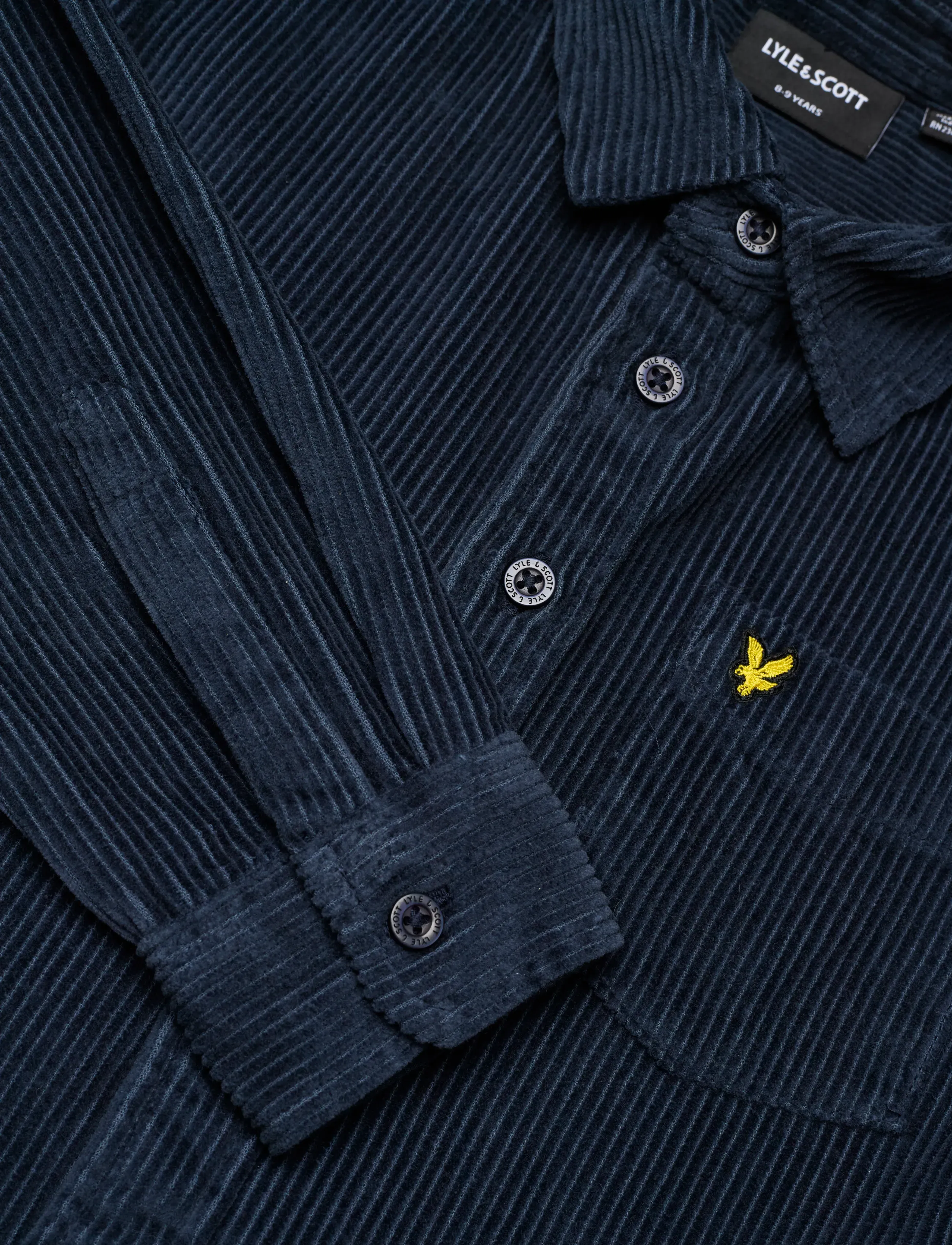 Lyle & Scott - Cord Long Sleeve Shirt - langärmlige hemden - dark navy - 5