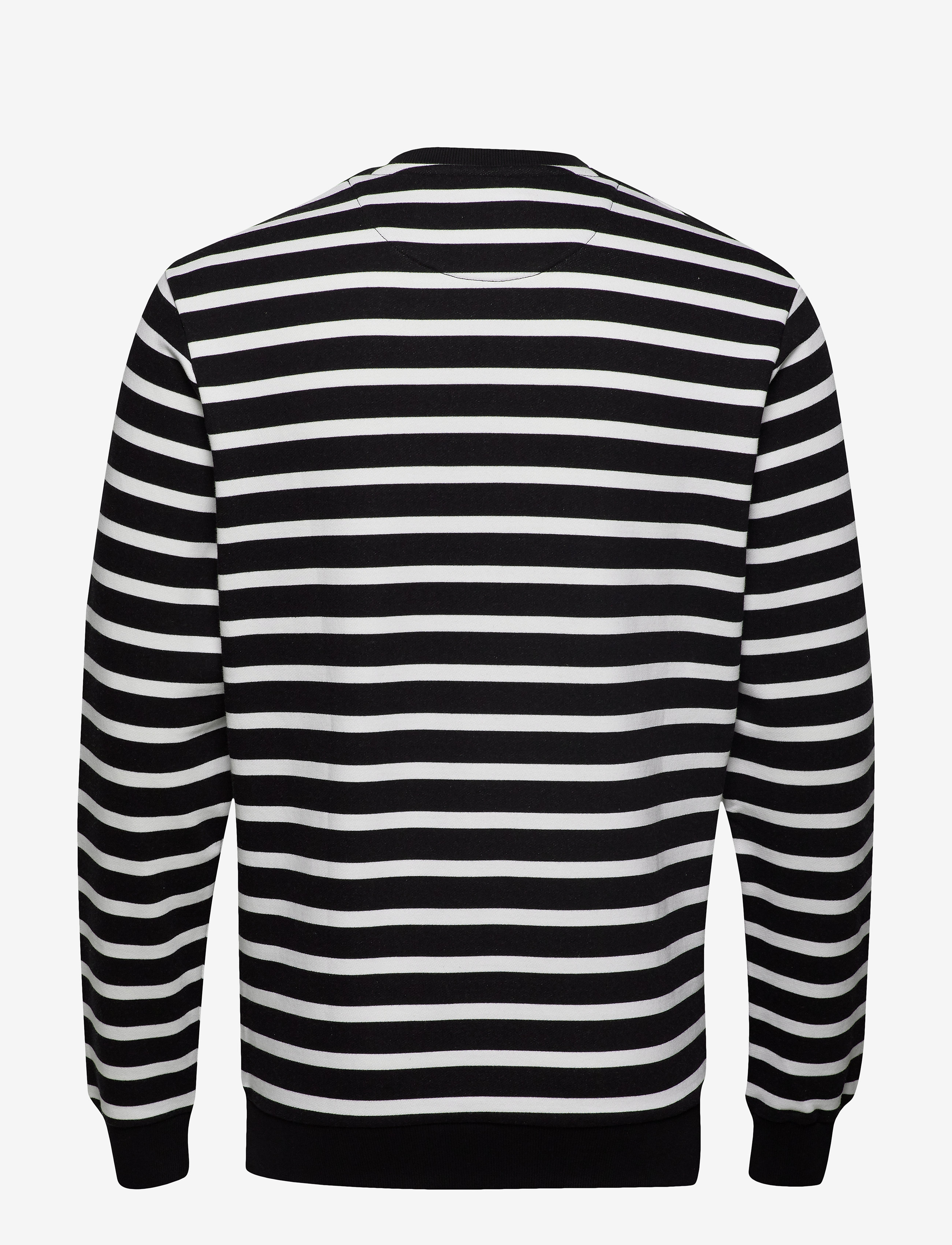 Lyle & Scott - Breton Stripe Sweatshirt - jet black/ white - 1