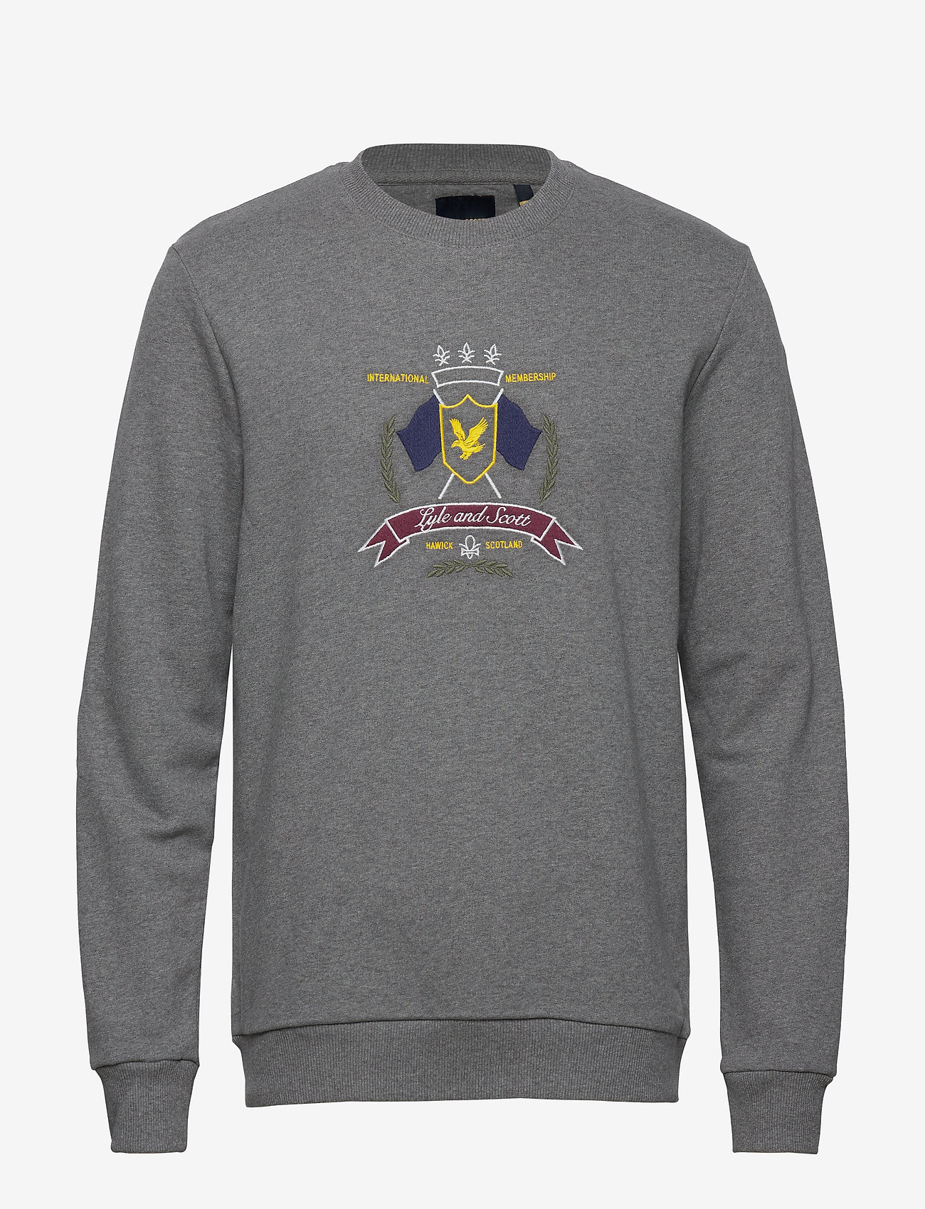 Crest Sweatshirt - MID GREY MARL