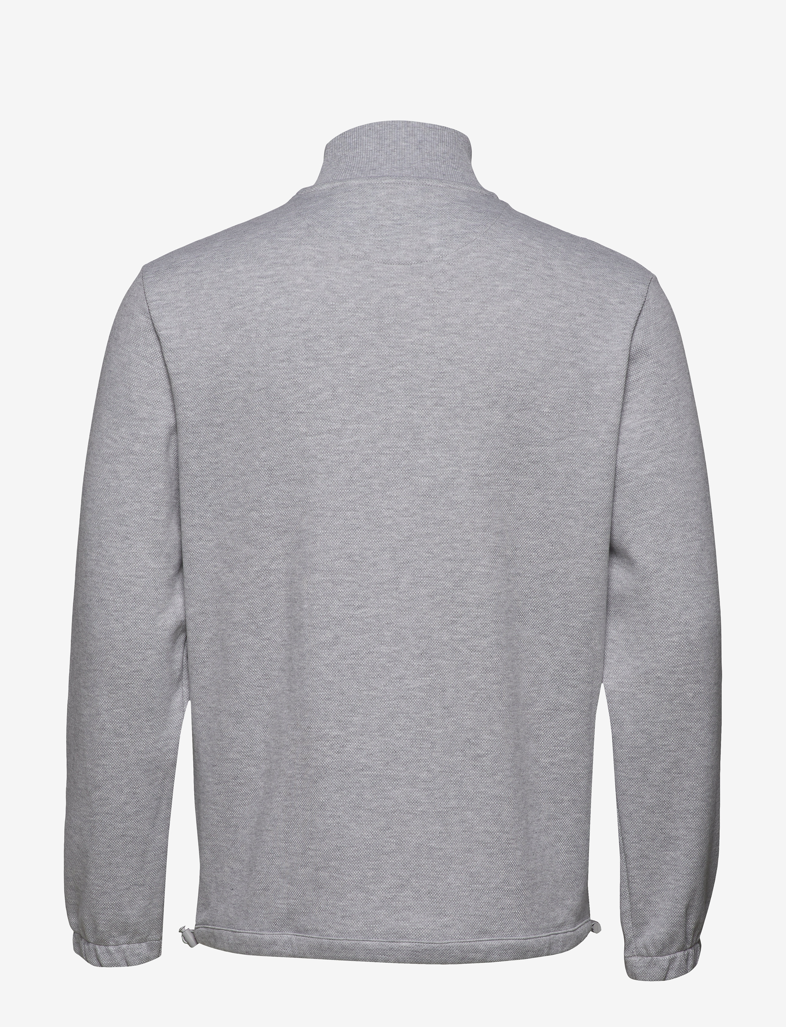 Lyle & Scott - 1/4 Zip Pique Sweatshirt - light grey marl - 1