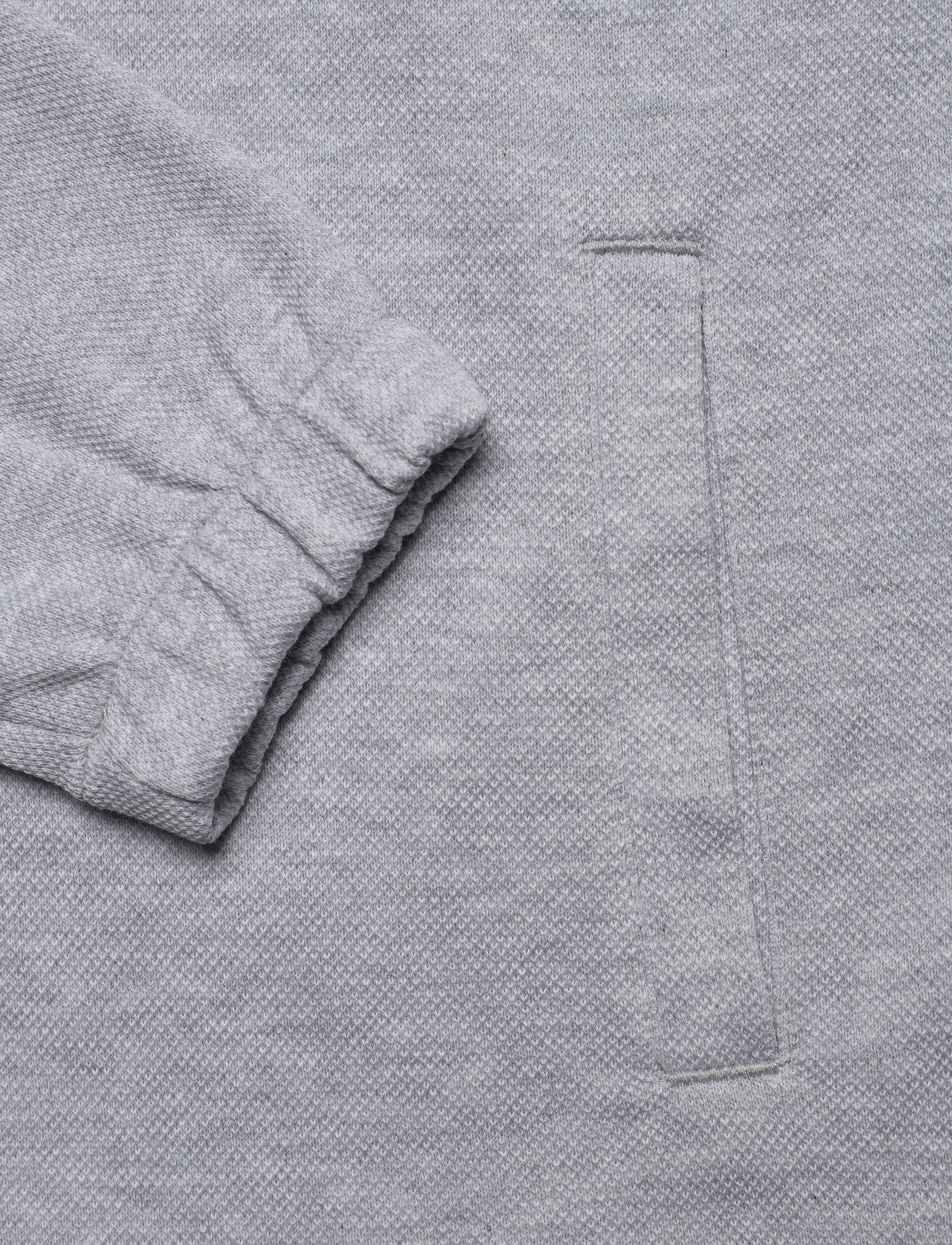 Lyle & Scott - 1/4 Zip Pique Sweatshirt - light grey marl - 3