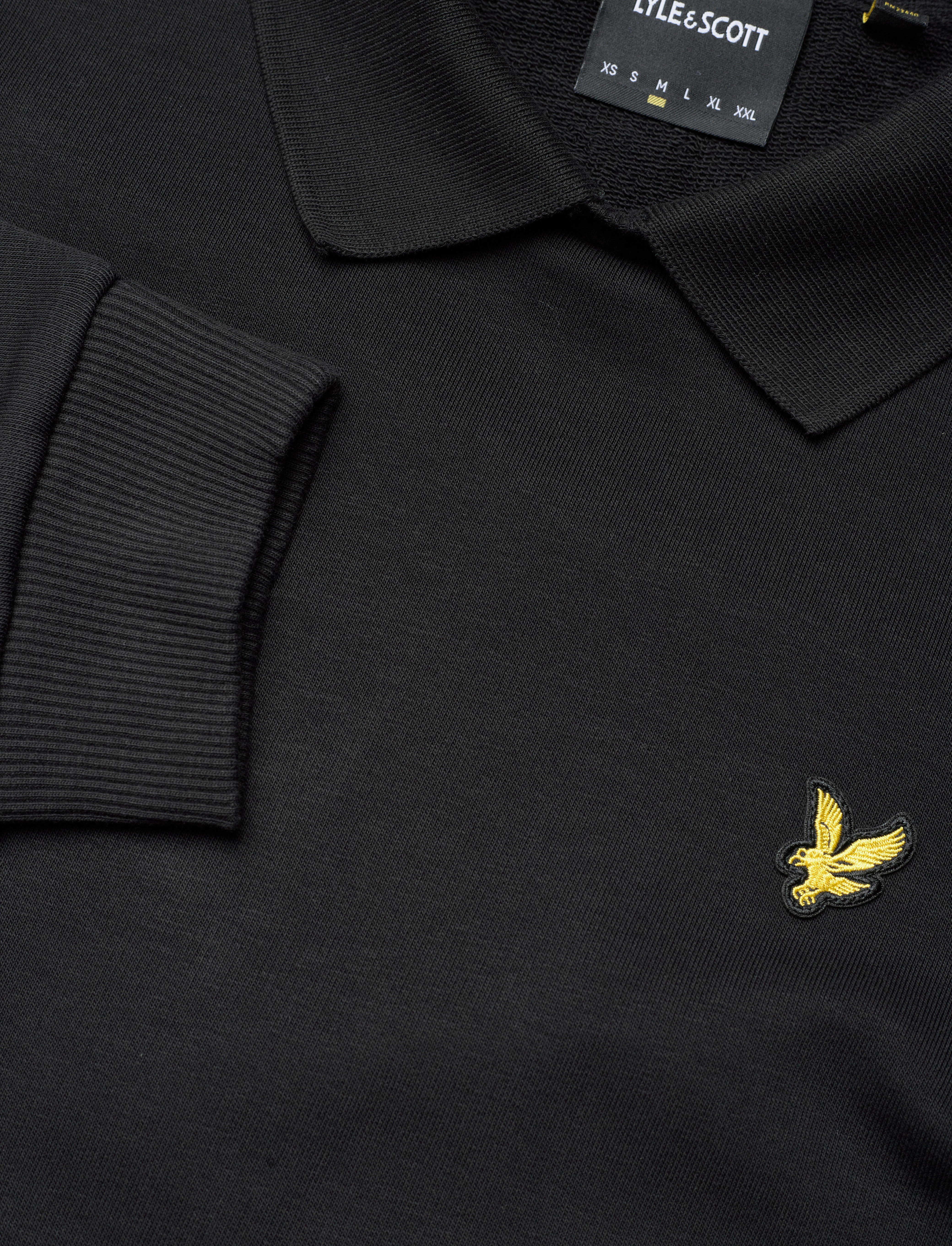 Lyle & Scott - Collared Crew Neck - jet black - 2
