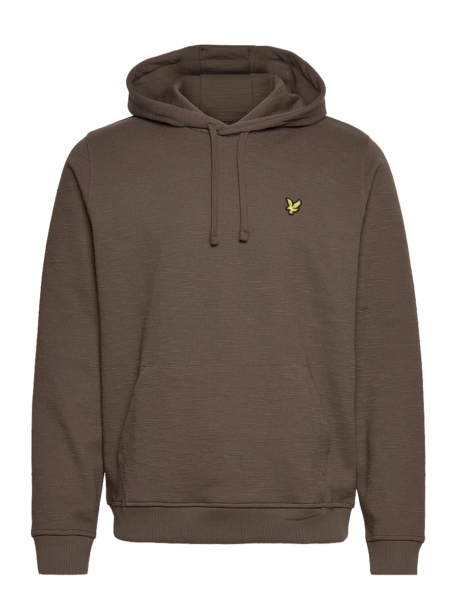 Lyle & Scott - Chunky Slub Hoodie - form green - 0