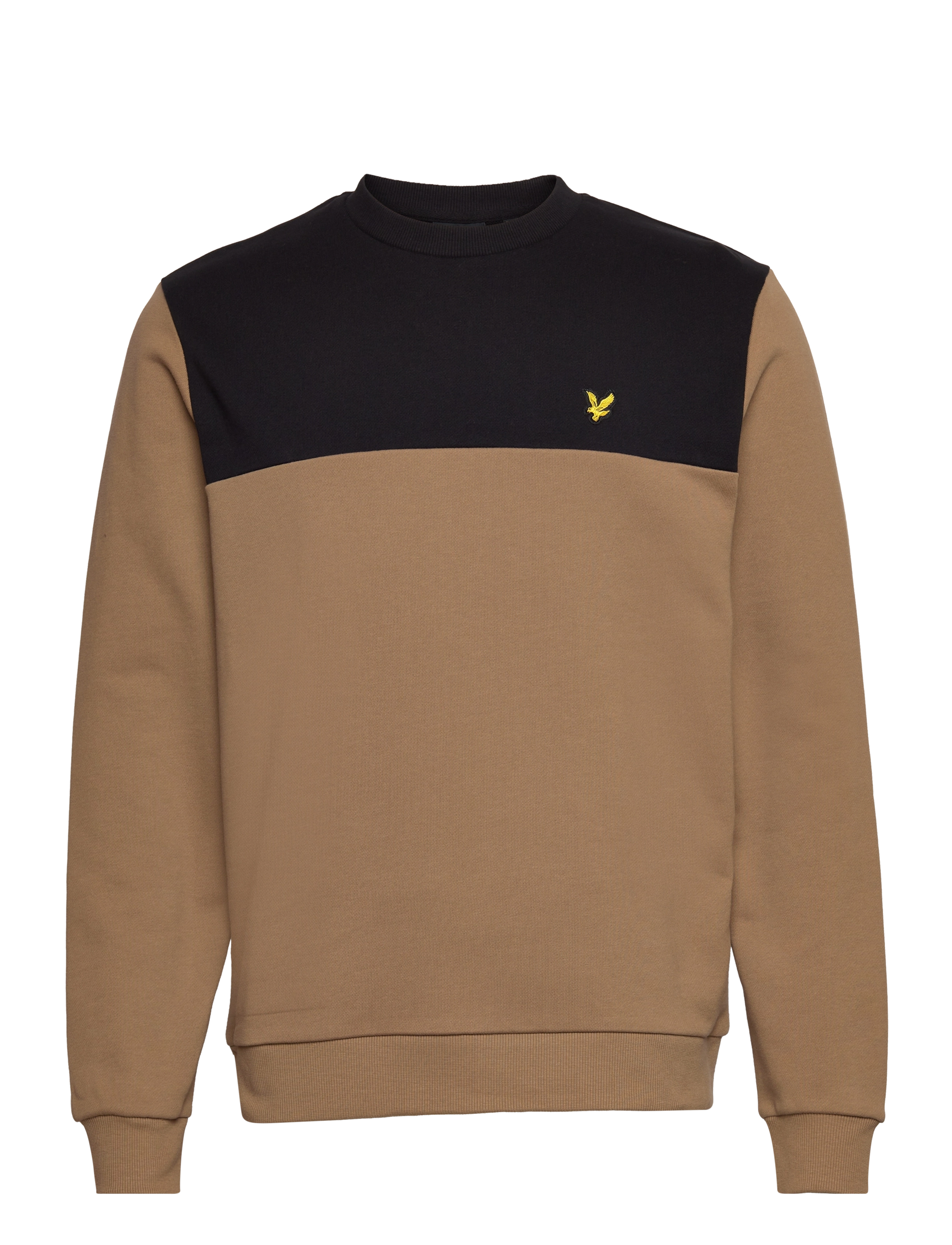 Lyle & Scott - Contrast Yoke Crew Neck - camel bronze - 0