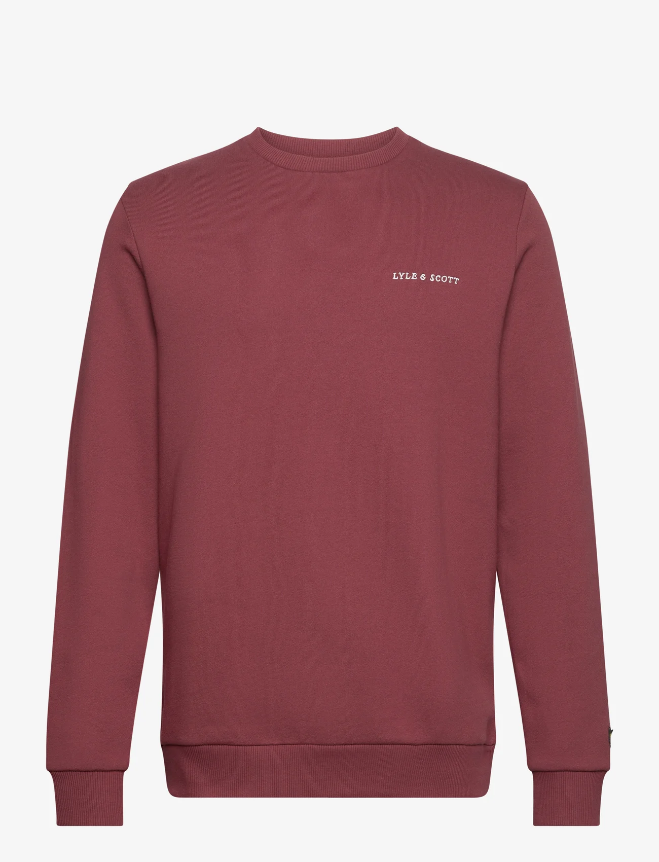 Lyle & Scott - Embroidered Crew Neck Sweatshirt - dressipluusid - x086 fletcher burgundy - 0