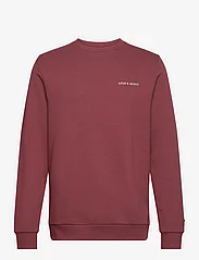 Lyle & Scott - Embroidered Crew Neck Sweatshirt - dressipluusid - x086 fletcher burgundy - 0