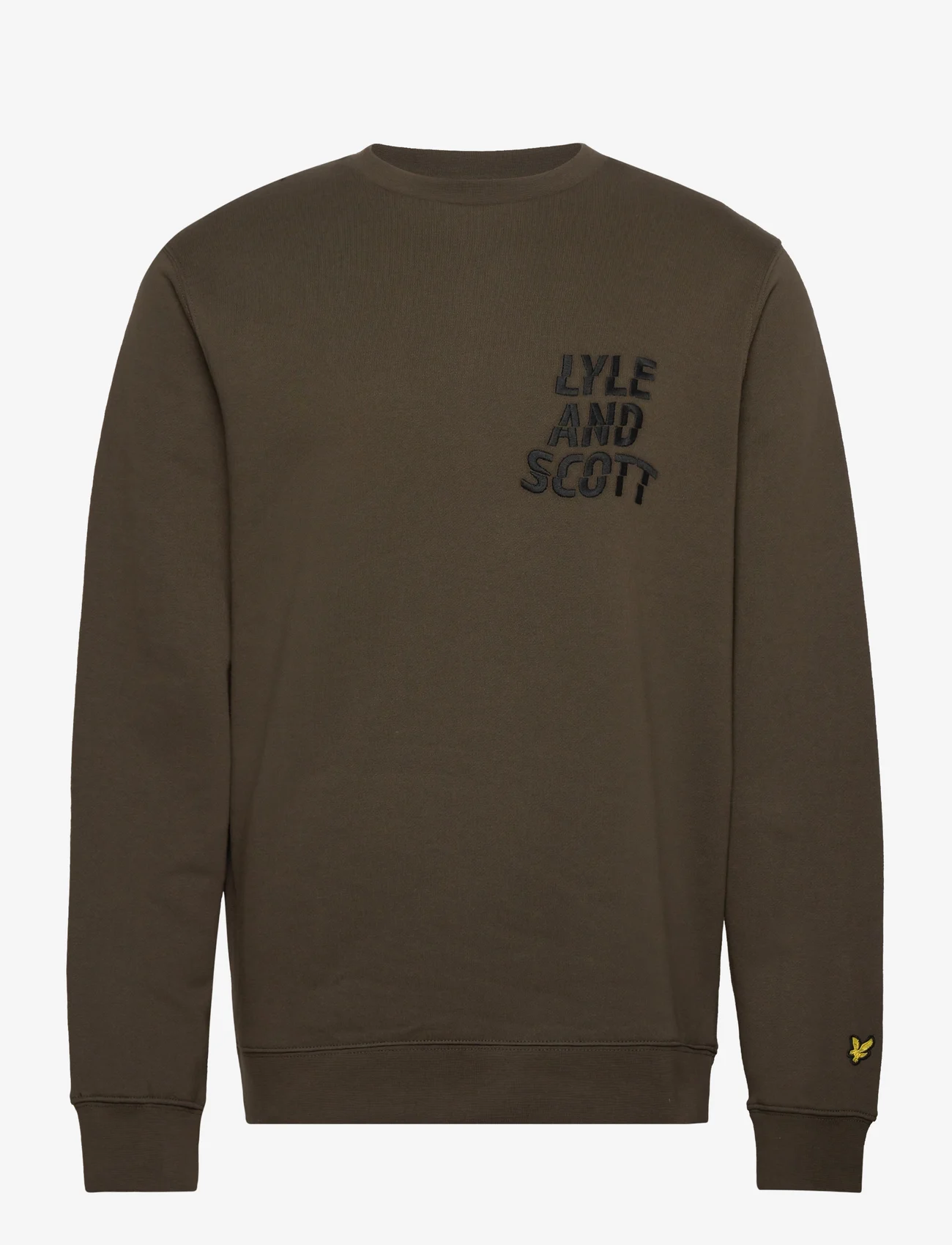 Lyle & Scott - Ripple Logo Crewneck - swetry - w485 olive - 0