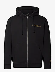 Lyle & Scott - Collegiate Full Zip Hoodie - džemperi ar kapuci - z865 jet black - 0