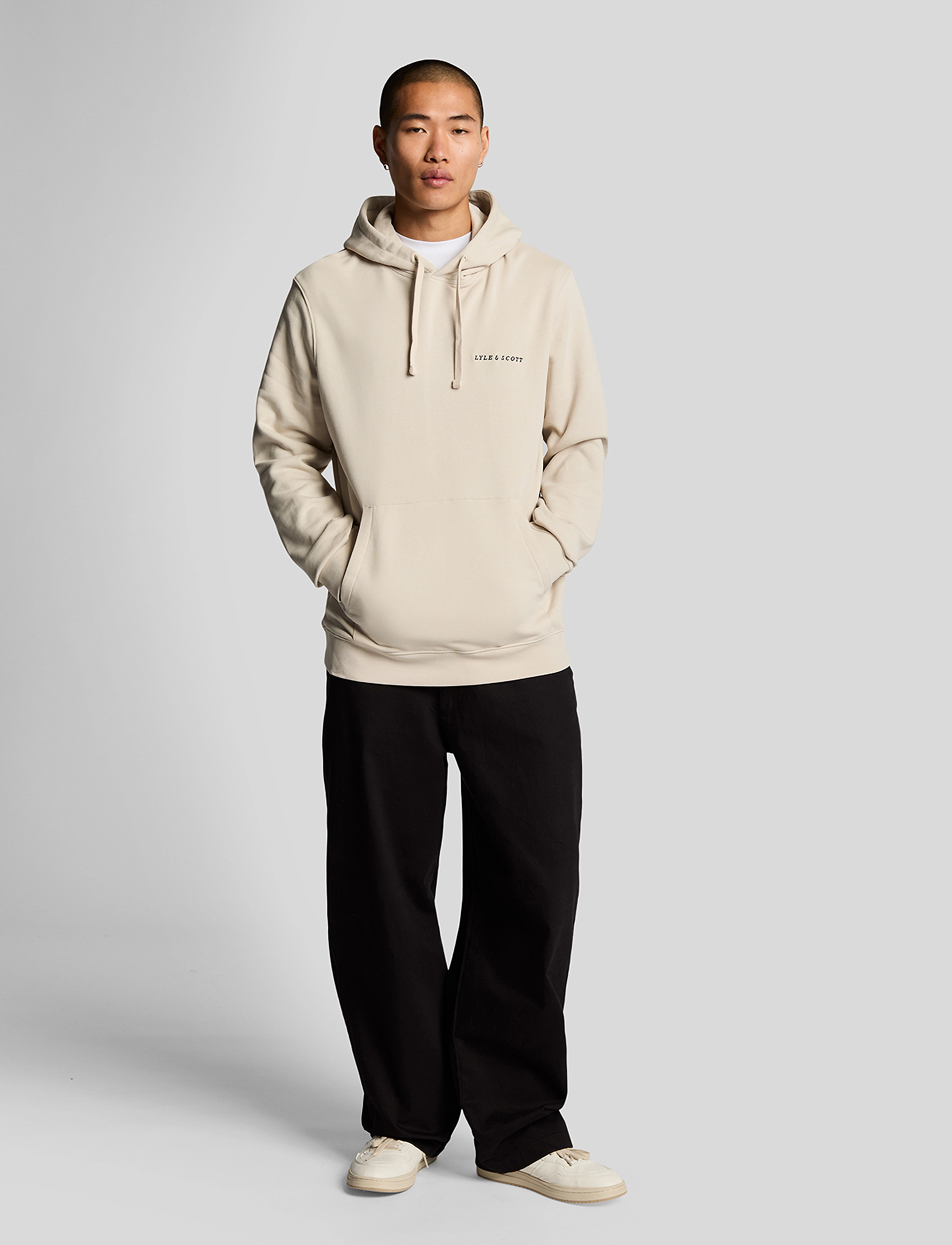 Lyle & Scott - Loopback Embroidered Hoodie - x239 cove/ dark navy - 4