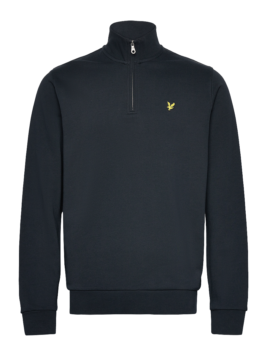 Lyle & Scott - Loopback Quarter Zip Sweat - sweatshirts - dark navy - 1