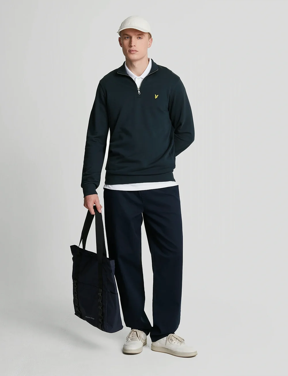 Lyle & Scott - Loopback Quarter Zip Sweat - sweatshirts - dark navy - 4