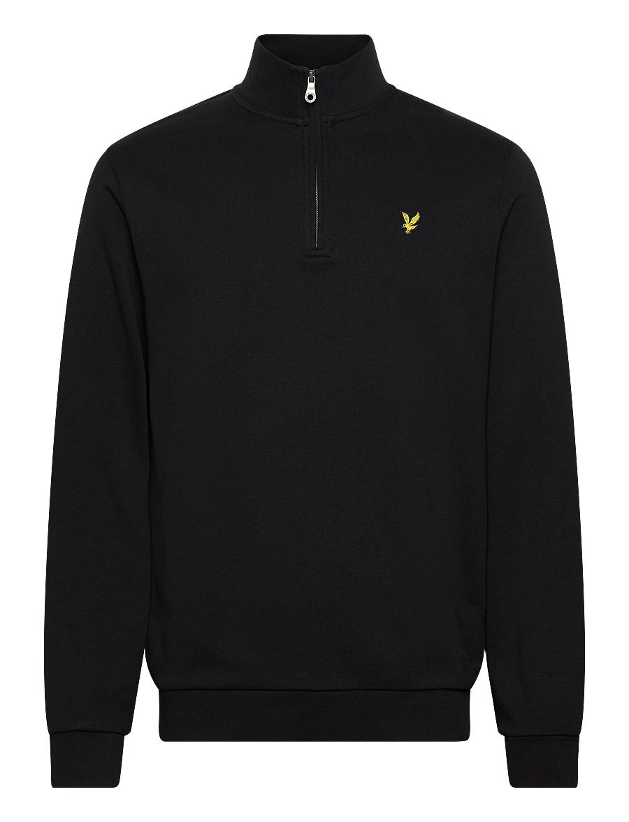 Lyle & Scott - Loopback Quarter Zip Sweat - sweatshirts - jet black - 1