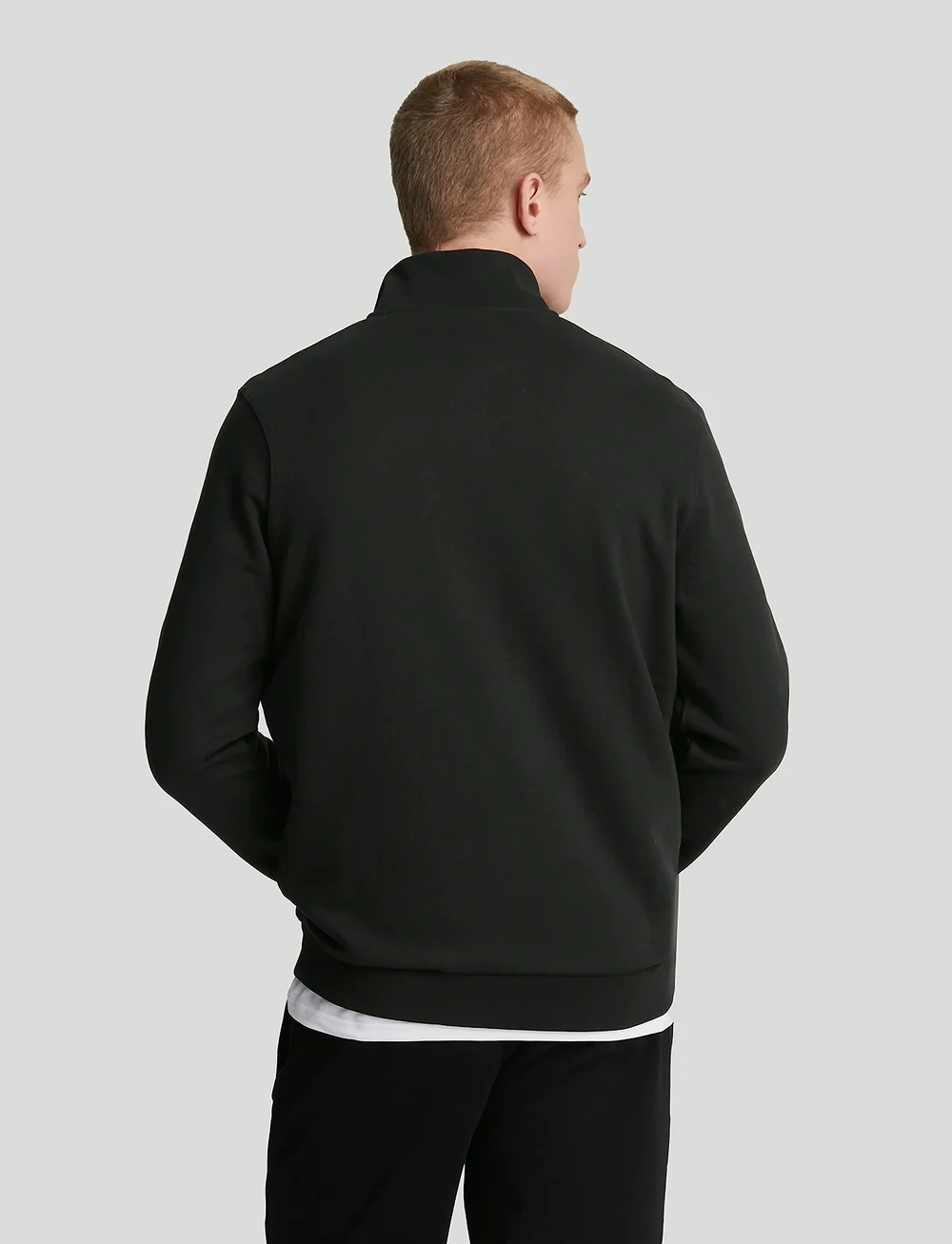 Lyle & Scott - Loopback Quarter Zip Sweat - sweatshirts - jet black - 3