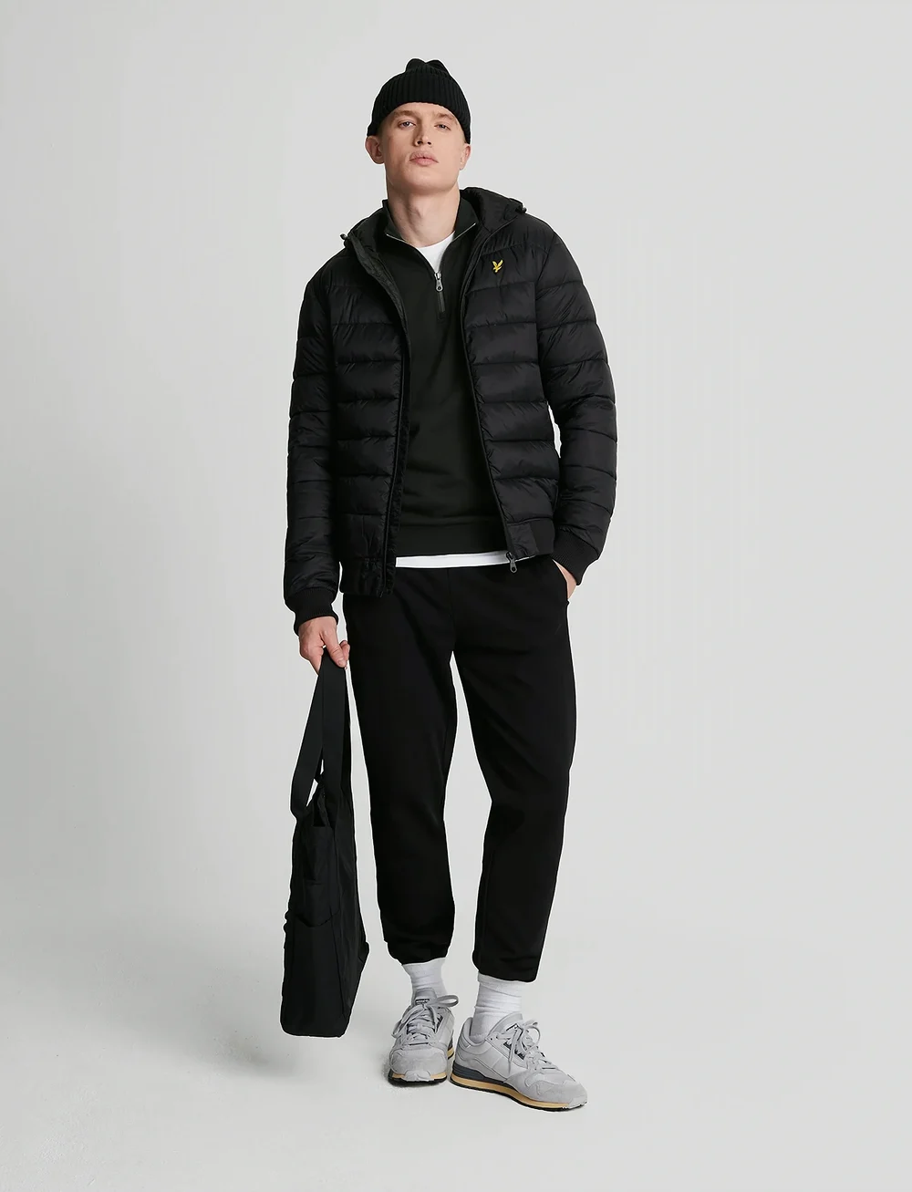 Lyle & Scott - Loopback Quarter Zip Sweat - sweatshirts - jet black - 4