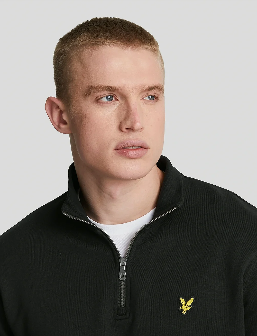 Lyle & Scott - Loopback Quarter Zip Sweat - sweatshirts - jet black - 5