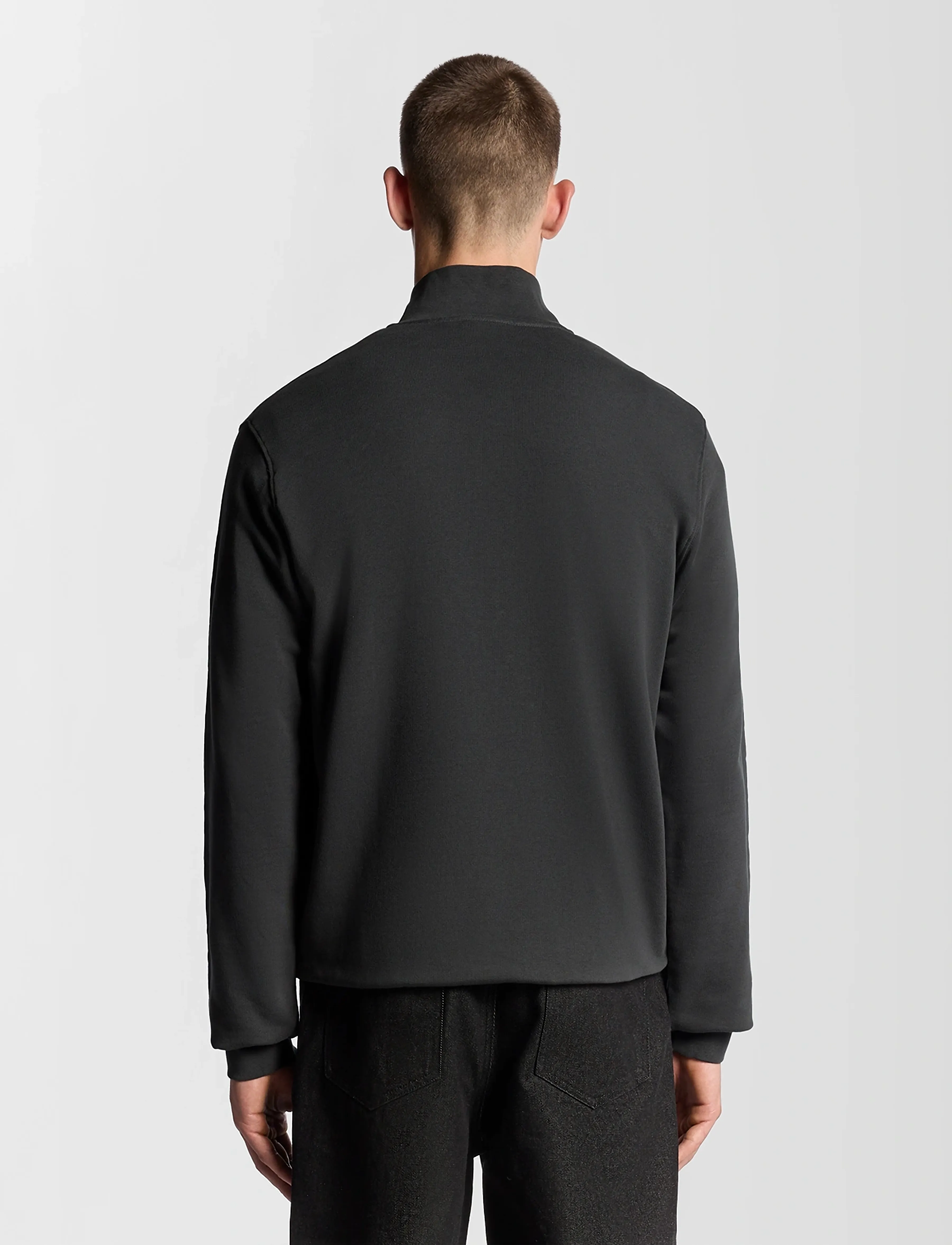 Lyle & Scott - Loopback Quarter Zip Sweat - dressipluusid - w635 gunmetal - 3