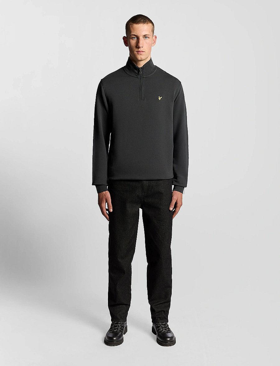 Lyle & Scott - Loopback Quarter Zip Sweat - dressipluusid - w635 gunmetal - 4