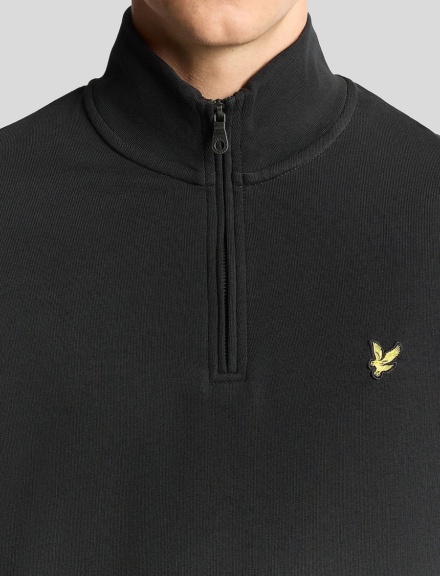 Lyle & Scott - Loopback Quarter Zip Sweat - dressipluusid - w635 gunmetal - 5