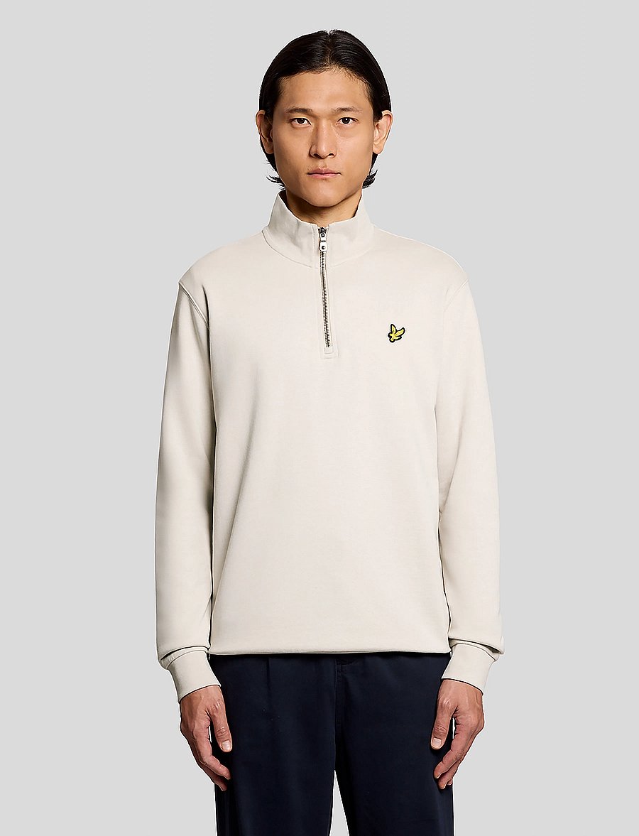 Lyle & Scott - Loopback Quarter Zip Sweat - sweatshirts - w870 cove - 0