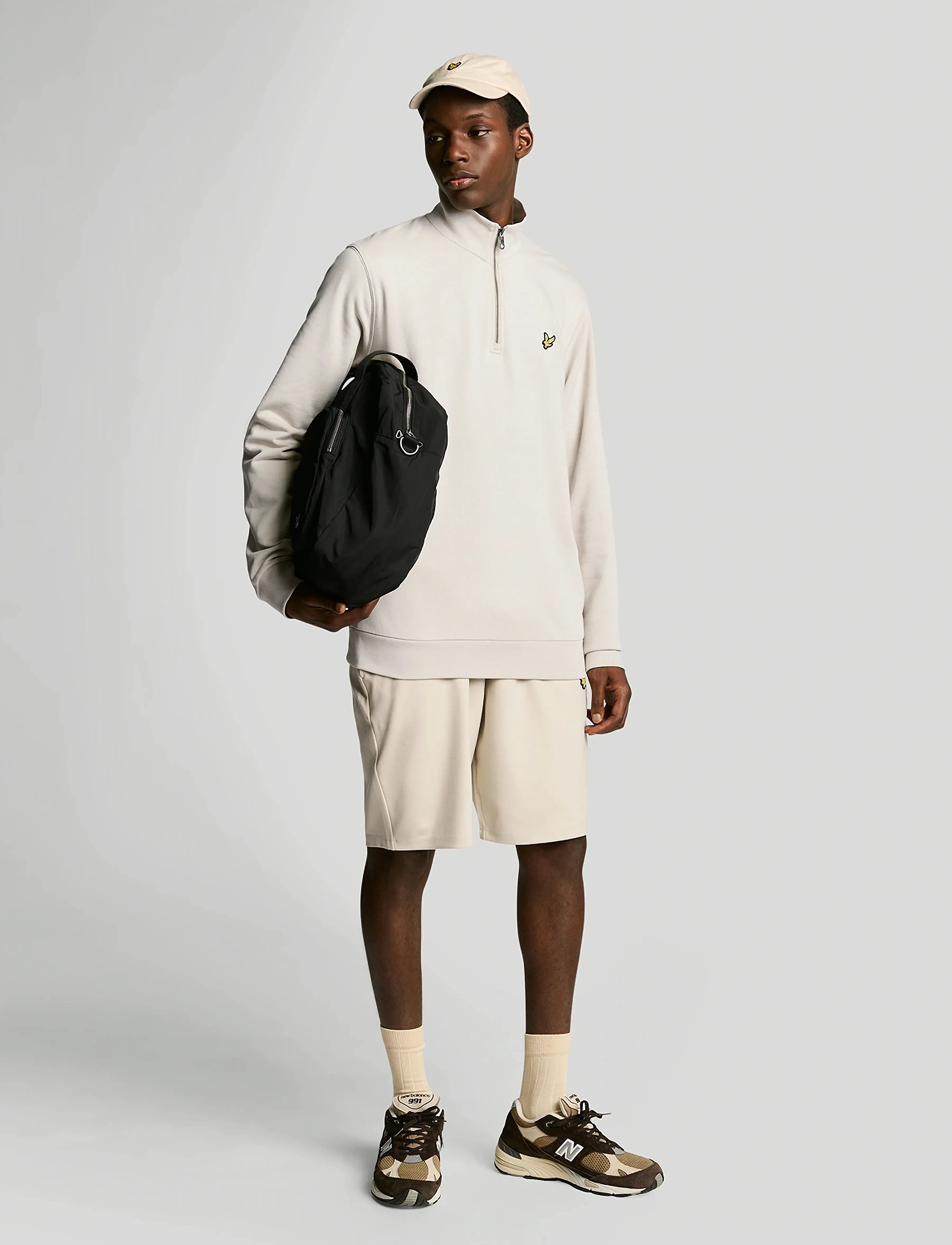 Lyle & Scott - Loopback Quarter Zip Sweat - sweatshirts - w870 cove - 4
