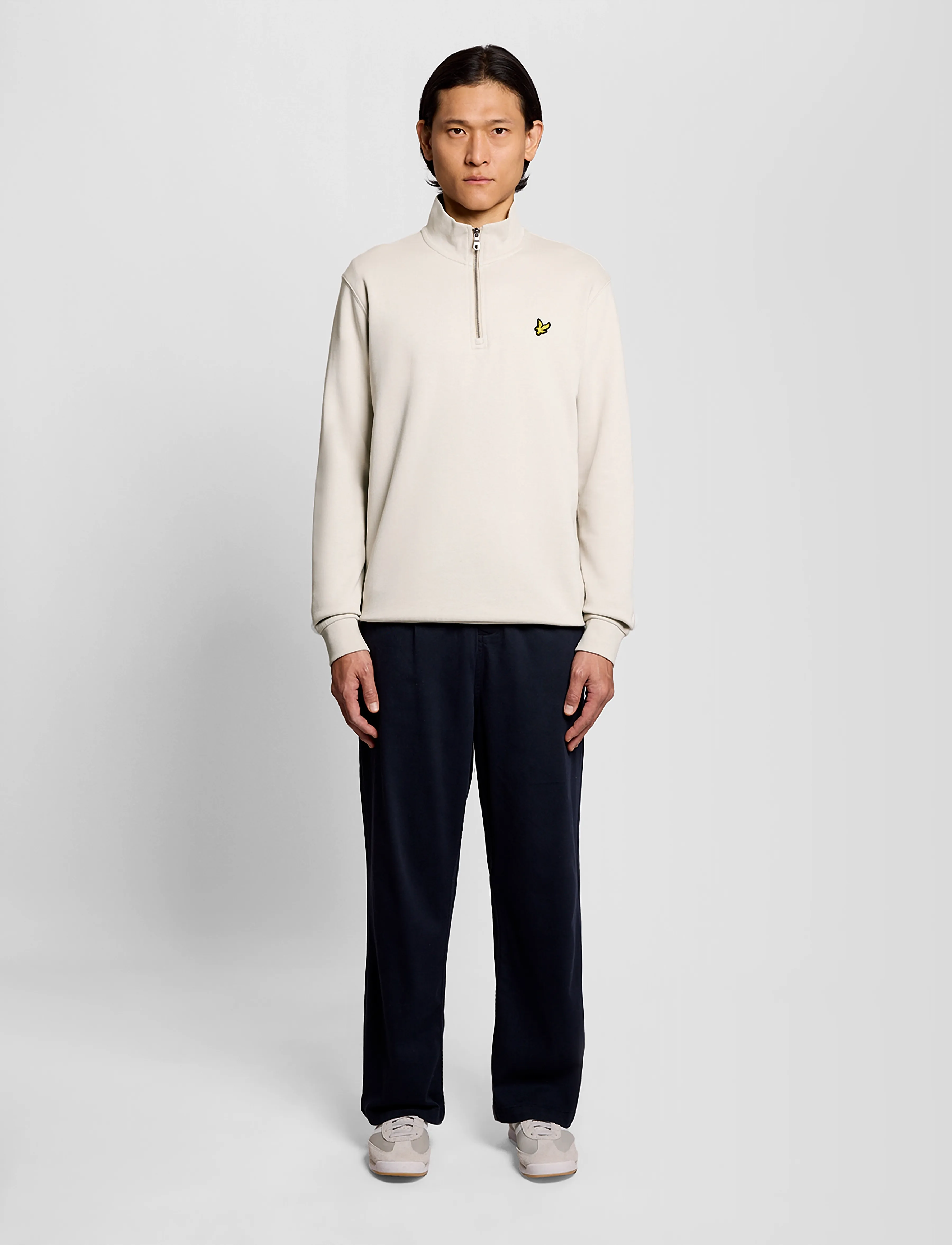 Lyle & Scott - Loopback Quarter Zip Sweat - sweatshirts - w870 cove - 4