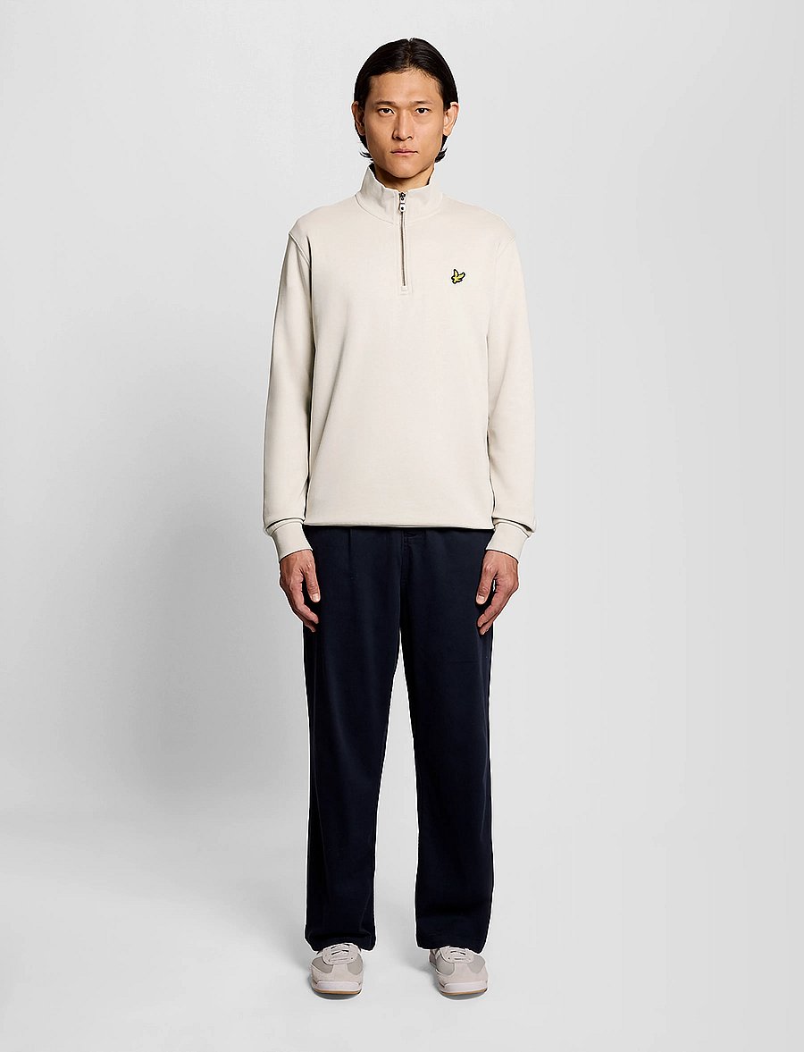 Lyle & Scott - Loopback Quarter Zip Sweat - sweatshirts - w870 cove - 4