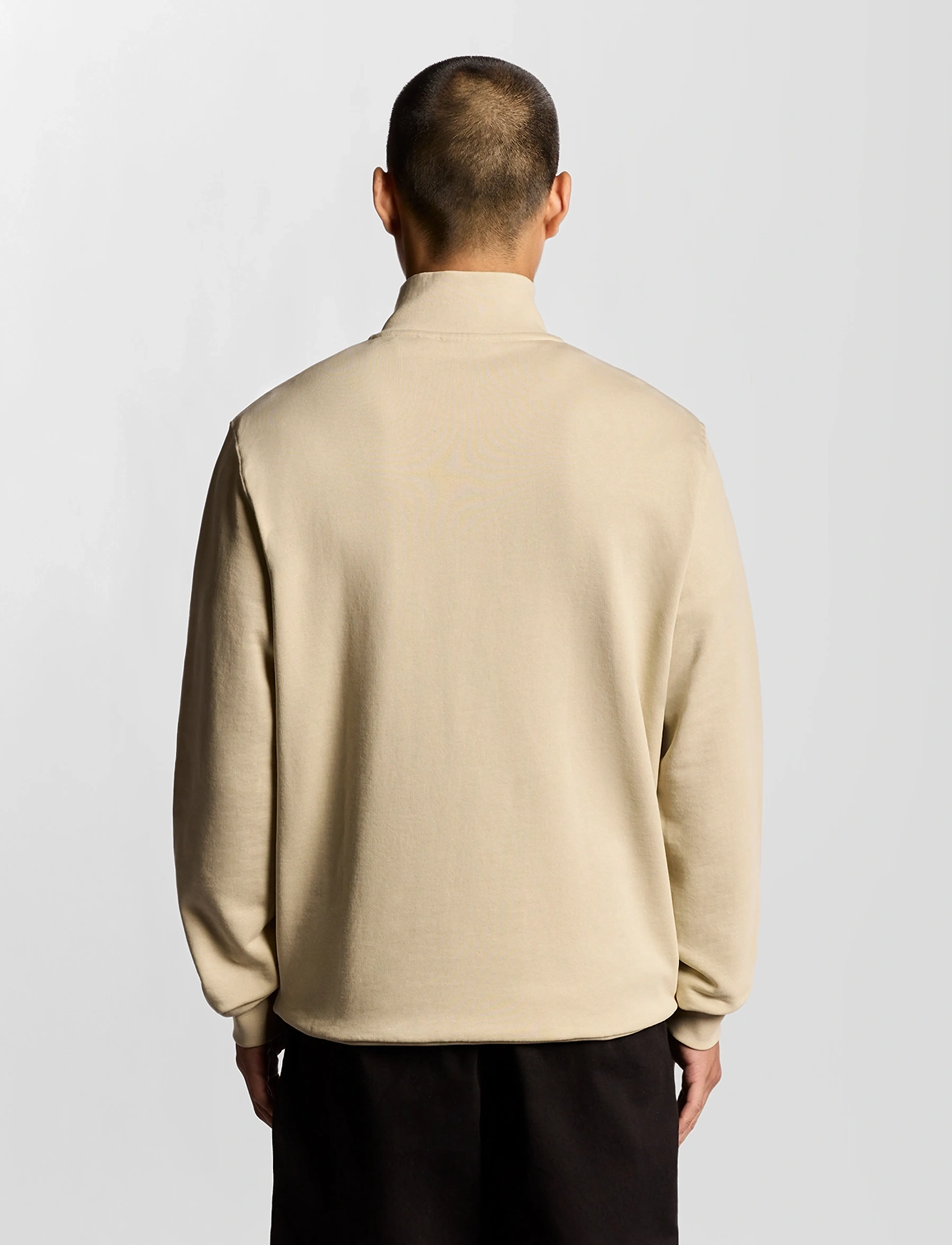 Lyle & Scott - Loopback Quarter Zip Sweat - sweatshirts & hoodies - x865 grey taupe - 3