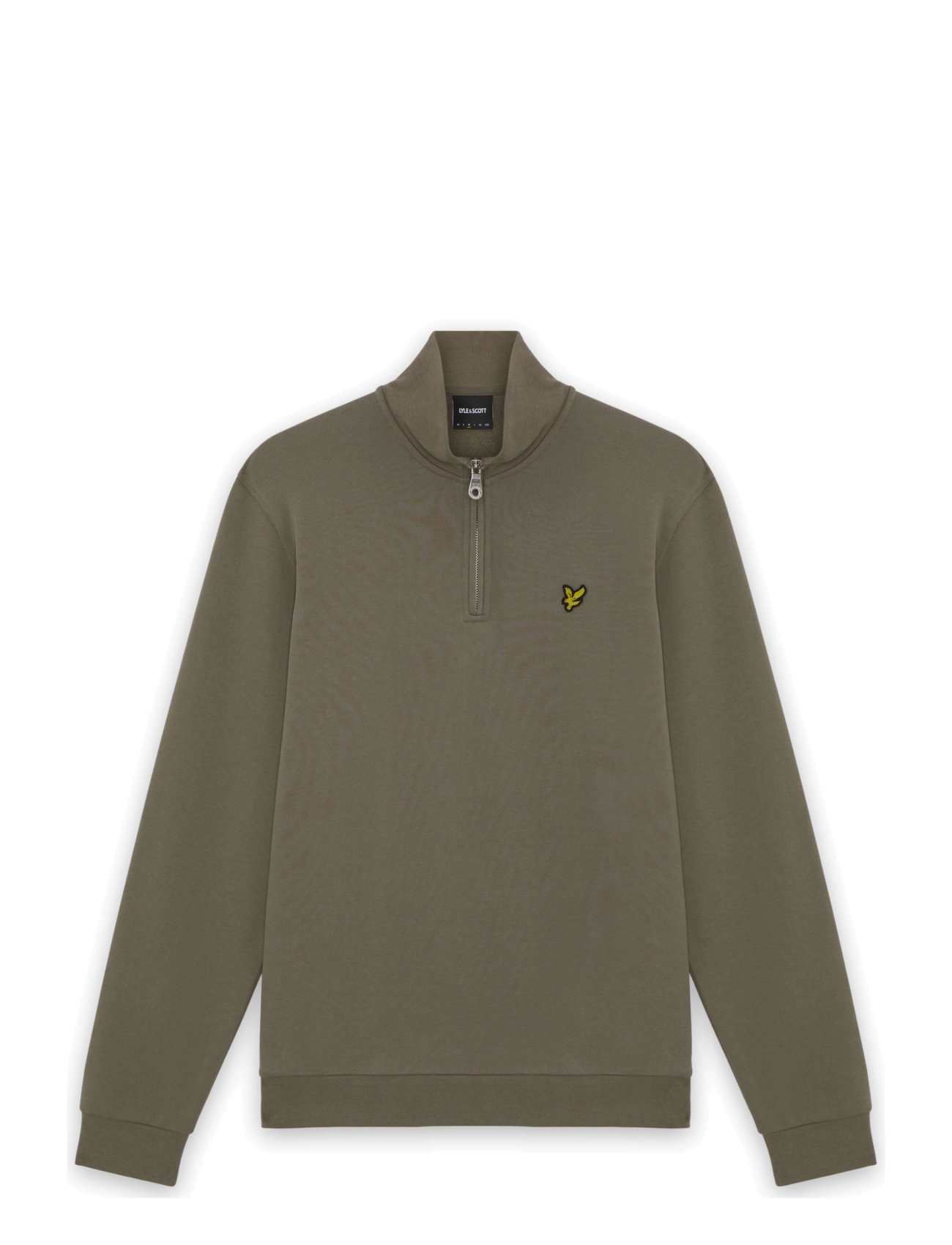 Lyle & Scott Loopback Quarter Zip Sweat - Tøj - KHAKI ASH / khaki/green