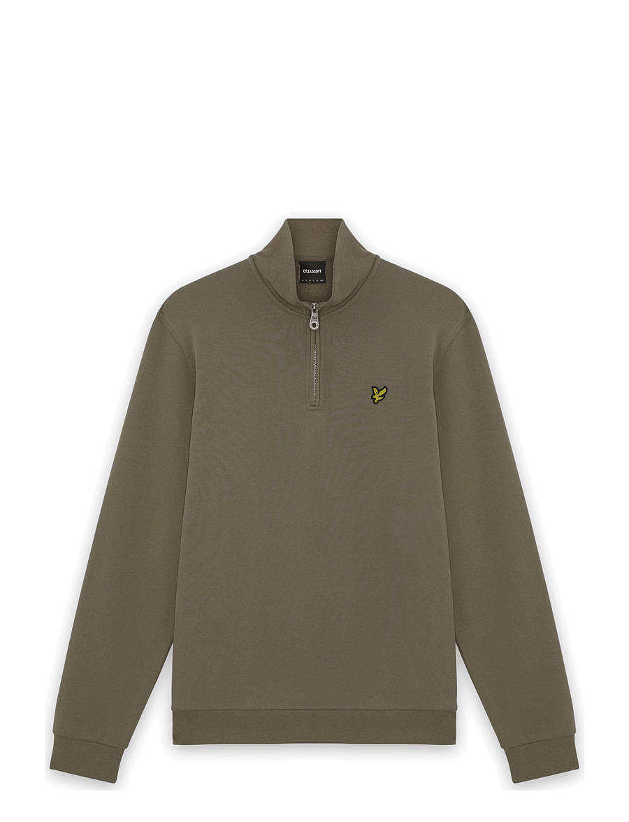 Lyle & Scott - Loopback Quarter Zip Sweat - khaki ash - 0