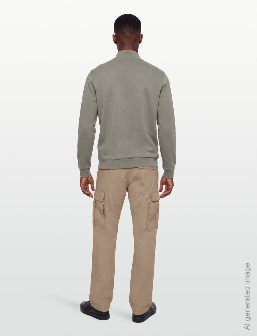 Lyle & Scott - Loopback Quarter Zip Sweat - pullover mit halbem reißverschluss - khaki ash - 4