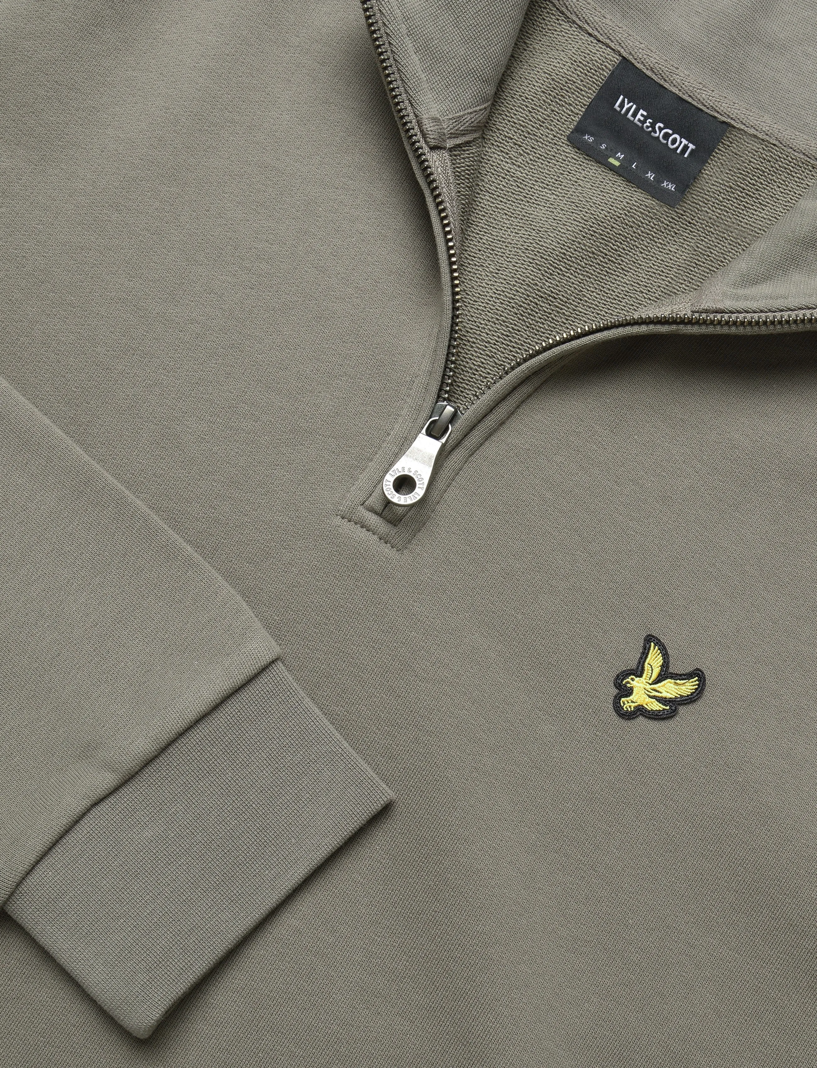 Lyle & Scott - Loopback Quarter Zip Sweat - pullover mit halbem reißverschluss - khaki ash - 5