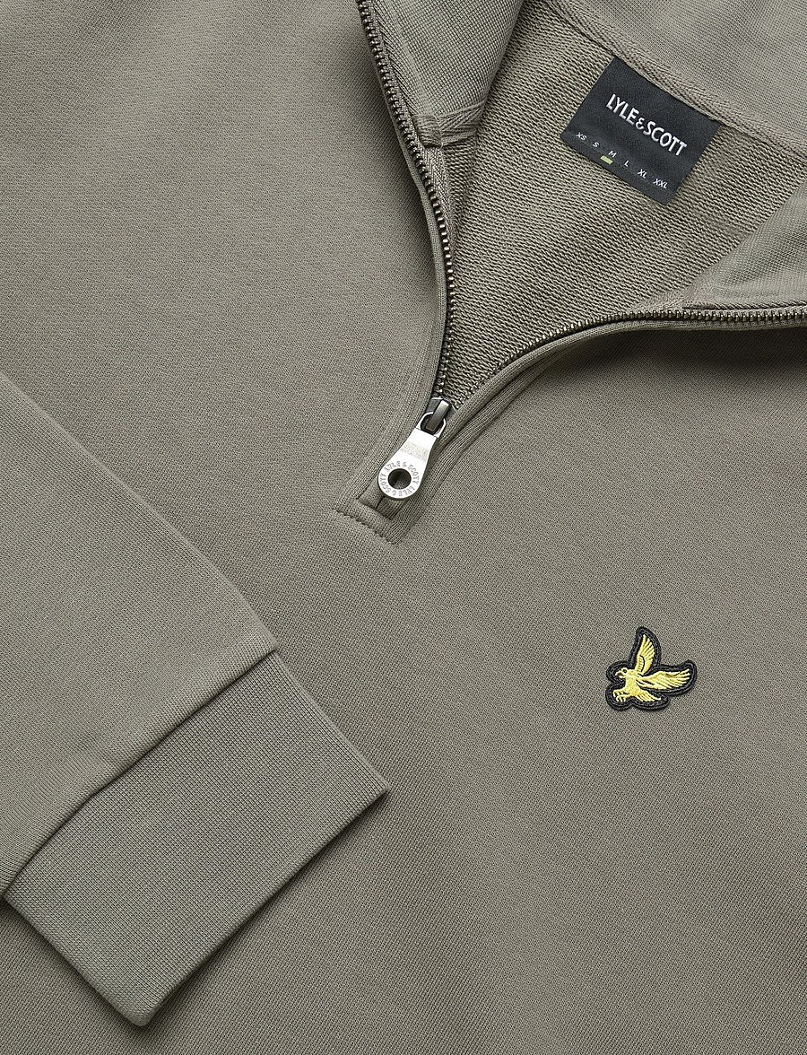 Lyle & Scott - Loopback Quarter Zip Sweat - pullover mit halbem reißverschluss - khaki ash - 5