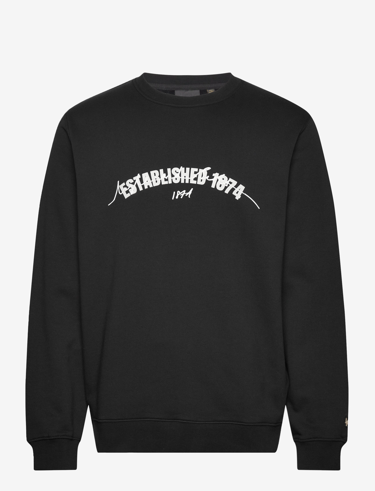 Lyle & Scott - Established 1874 Graphic Crew Neck Sweatshirt - z865 jet black - 1