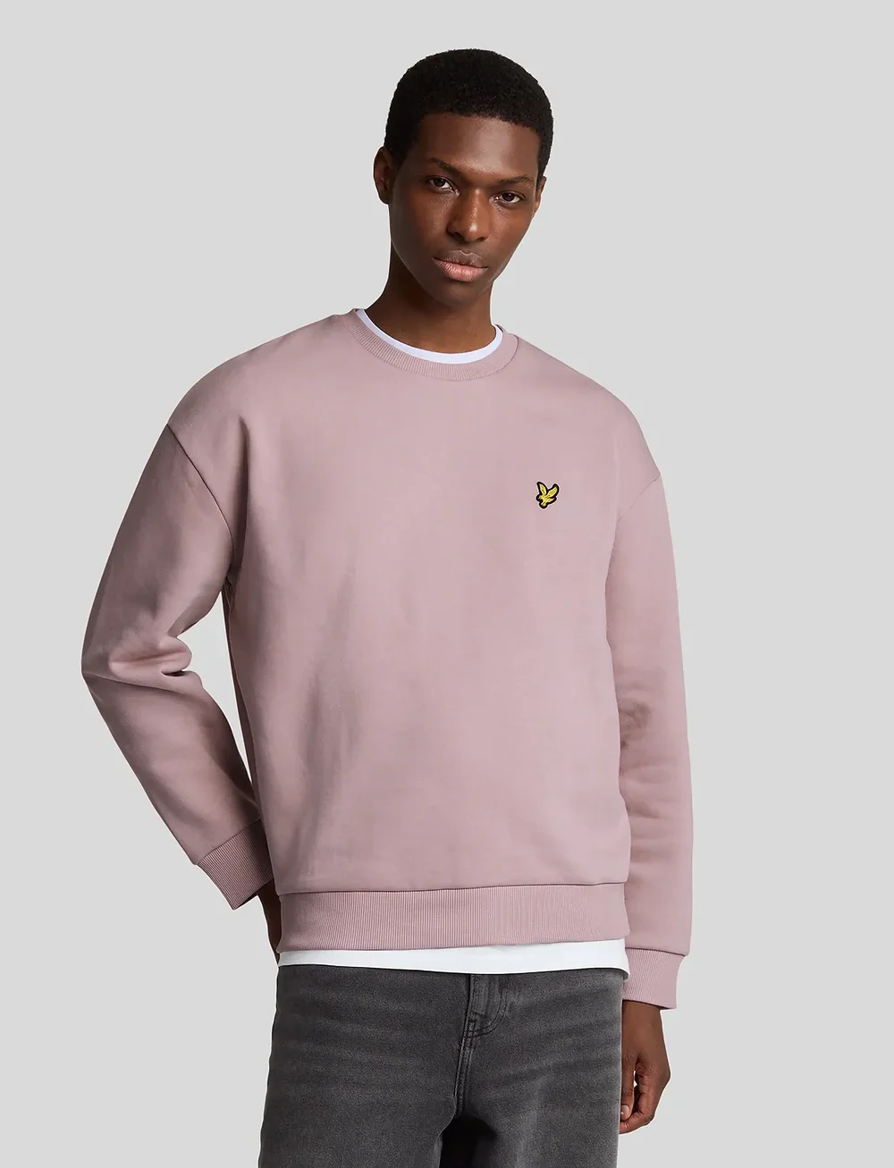 Lyle & Scott - Oversized Crew Neck Sweatshirt - sweatshirts - x408 field thistle - 0