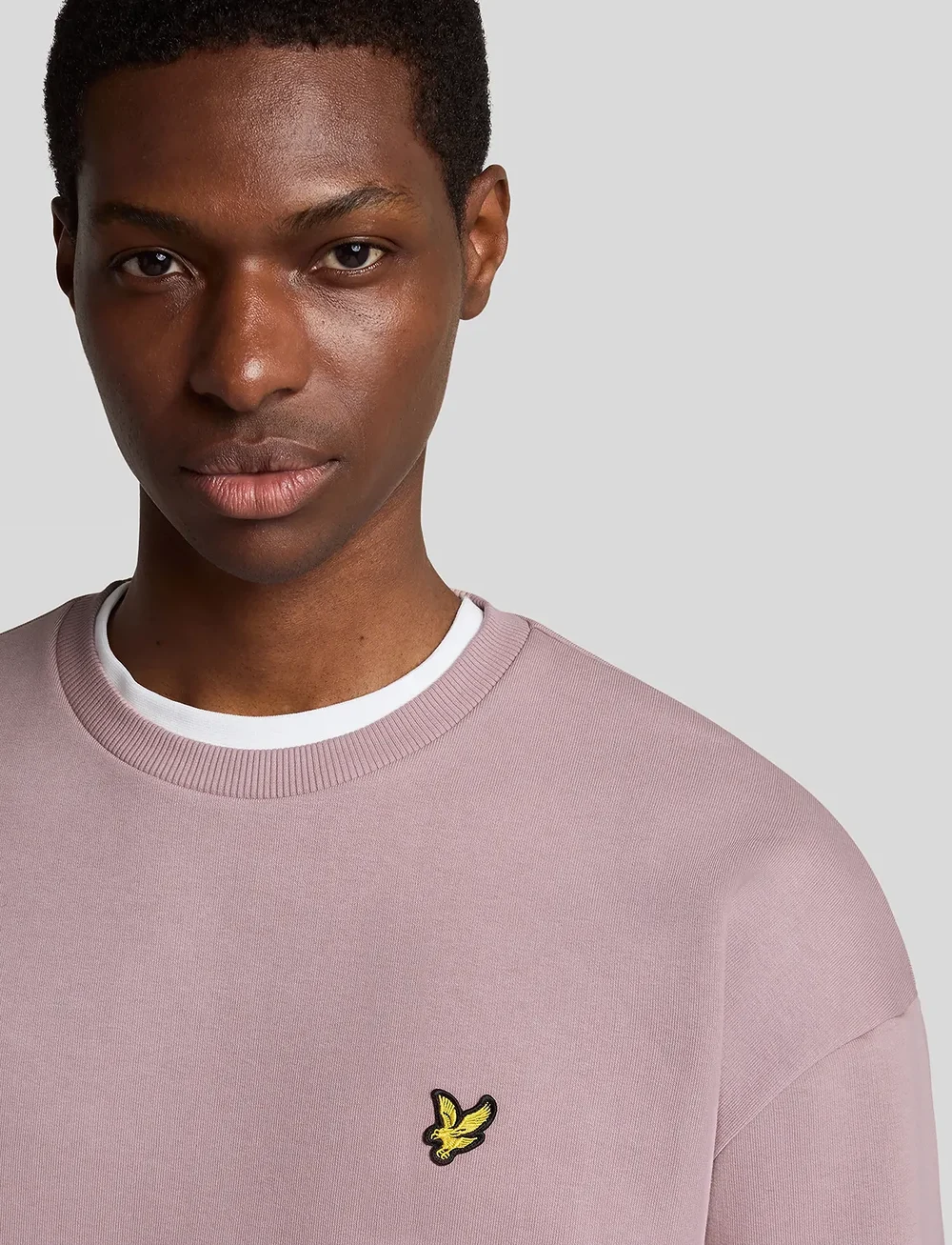 Lyle & Scott - Oversized Crew Neck Sweatshirt - sweatshirts - x408 field thistle - 5