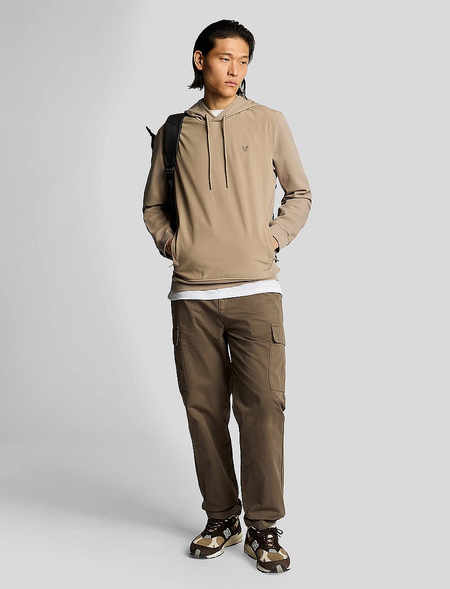Lyle & Scott - Softshell Hybrid Pullover Hoodie - x302 heritage taupe - 4