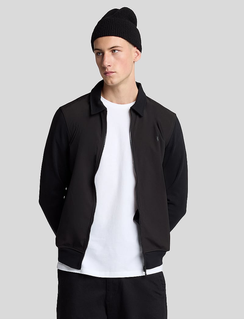 Lyle & Scott - Softshell Hybrid Track Jacket - forårsjakker - z865 jet black - 0