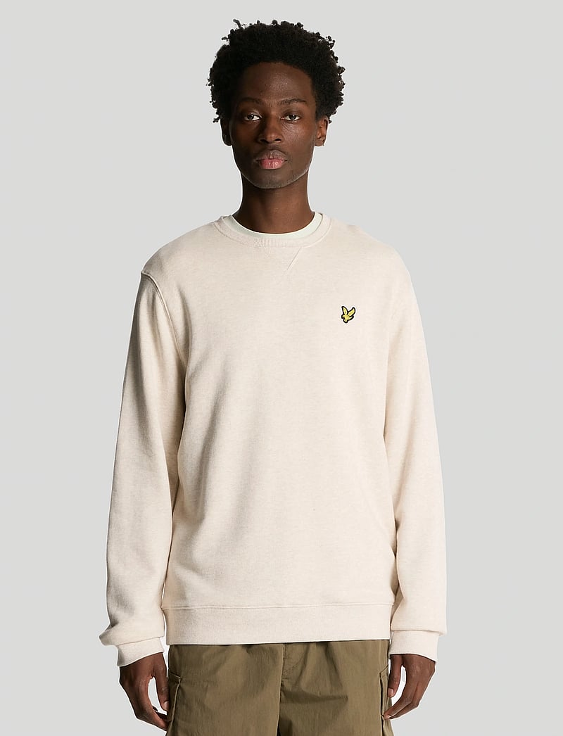 Lyle & Scott - Heathered Crew Neck Sweatshirt - sweatshirts - x834 natural marl - 0