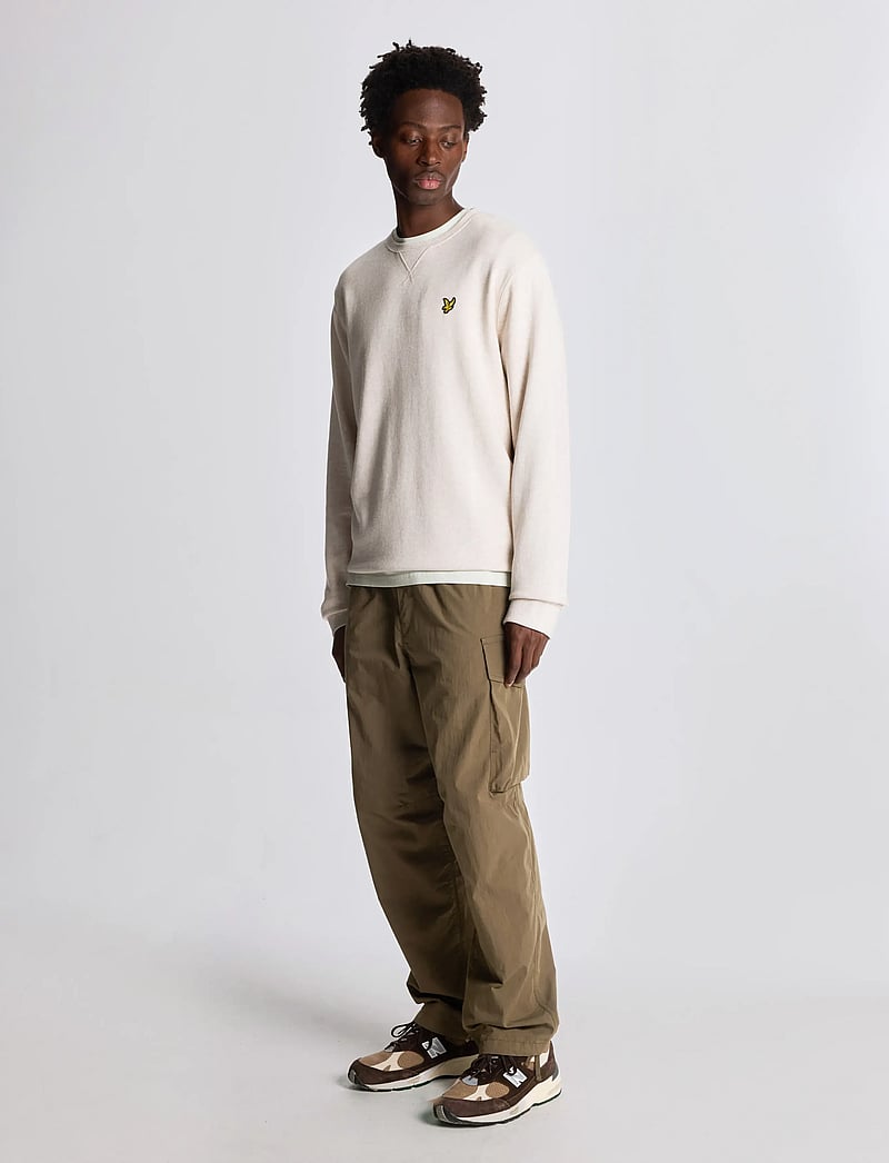 Lyle & Scott - Heathered Crew Neck Sweatshirt - sweatshirts - x834 natural marl - 4