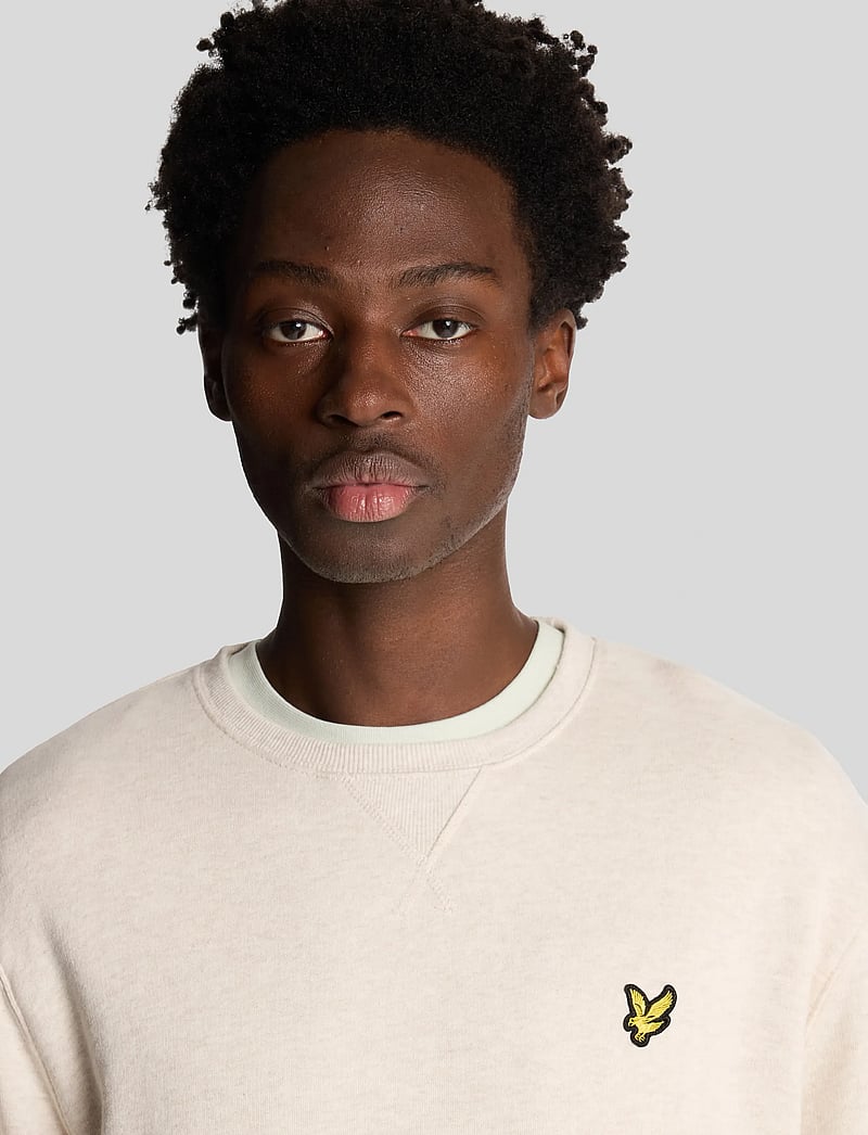 Lyle & Scott - Heathered Crew Neck Sweatshirt - sweatshirts - x834 natural marl - 5
