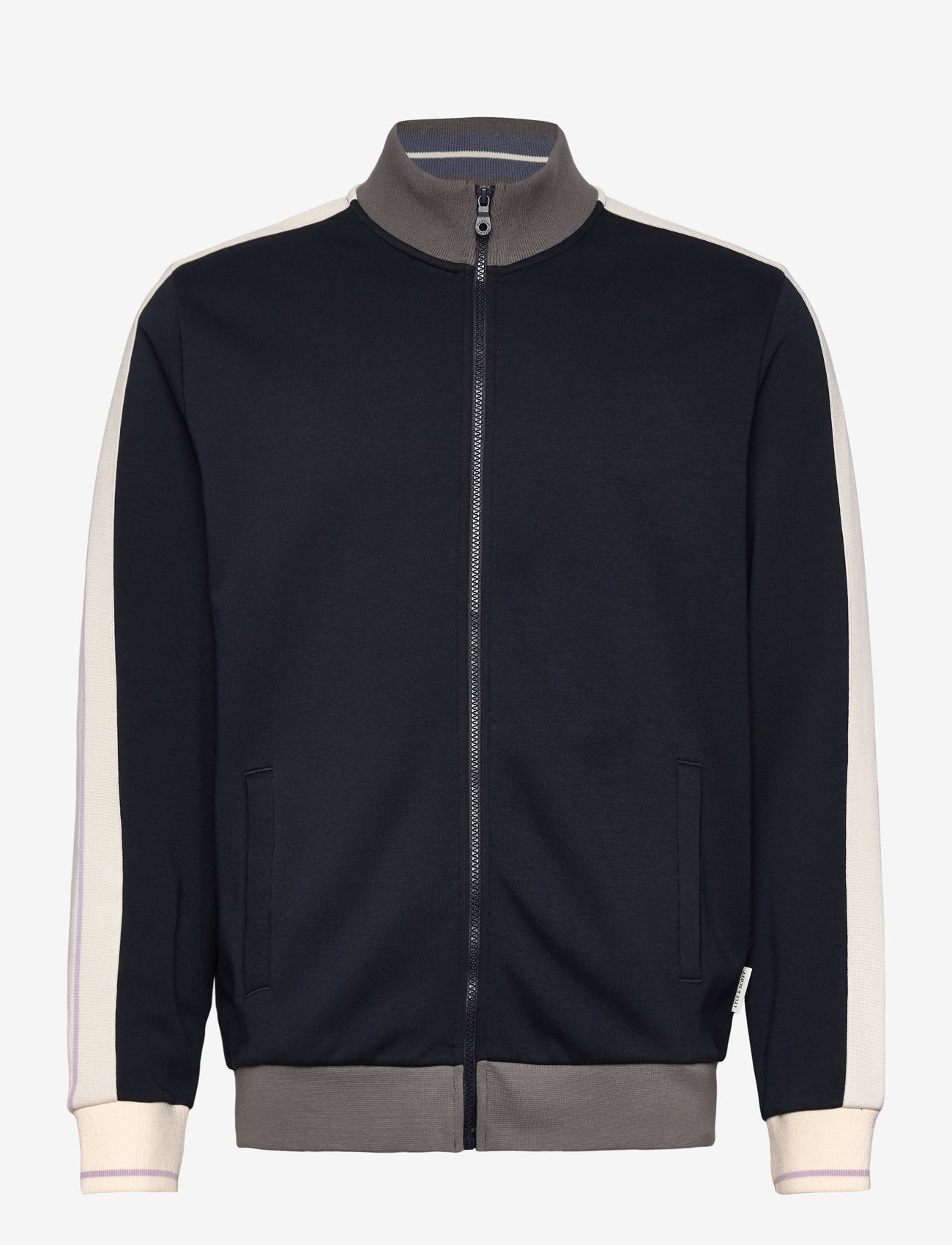 Lyle & Scott - Taped Full Zip Track Top - sweatshirts - z271 dark navy - 0