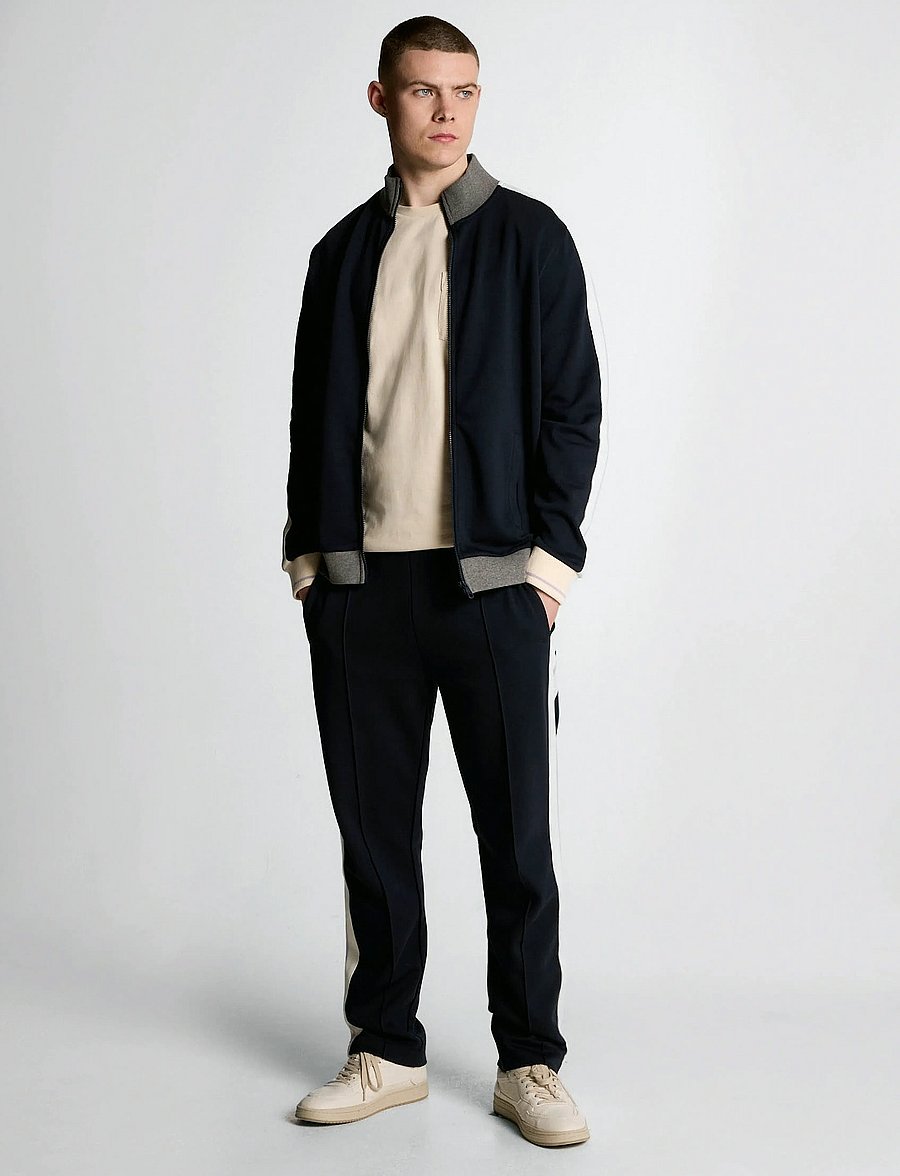 Lyle & Scott - Taped Full Zip Track Top - z271 dark navy - 4