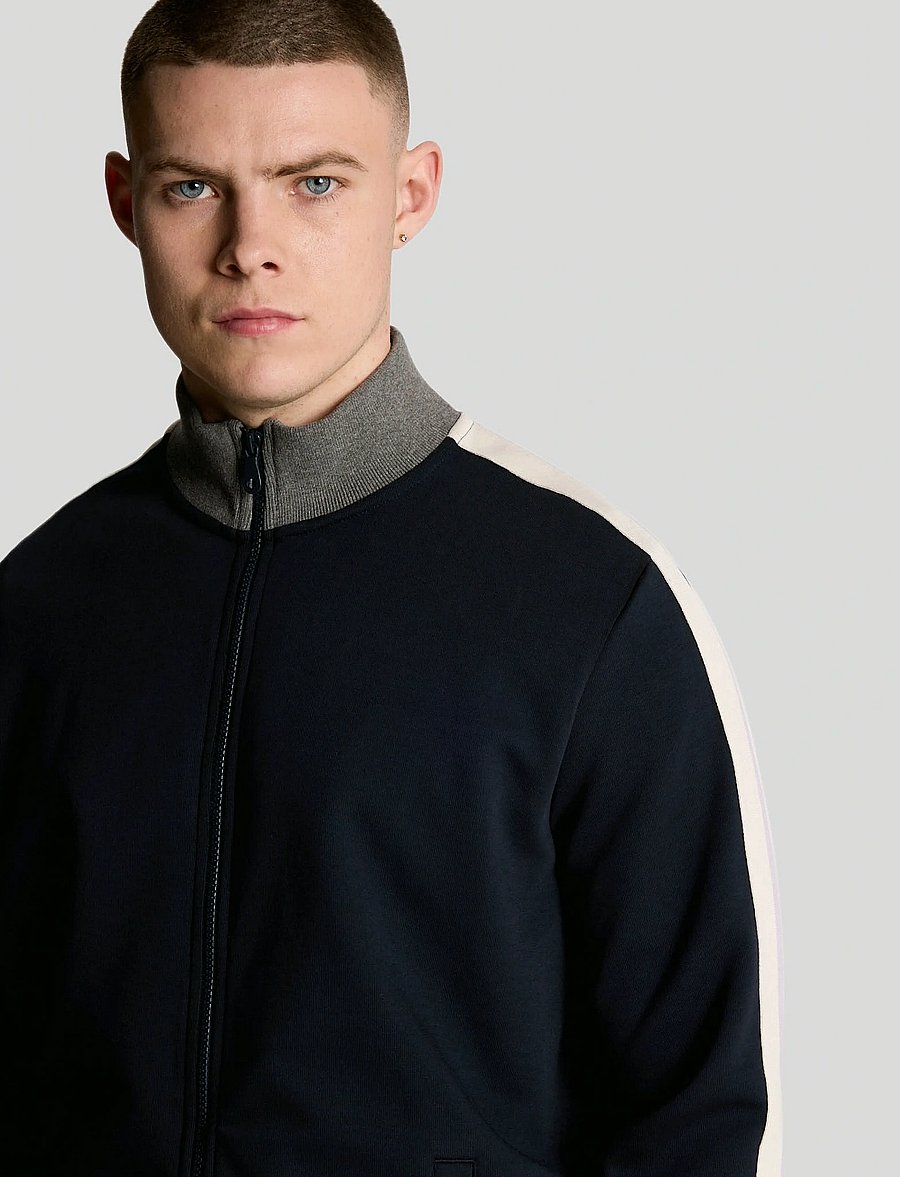 Lyle & Scott - Taped Full Zip Track Top - z271 dark navy - 5