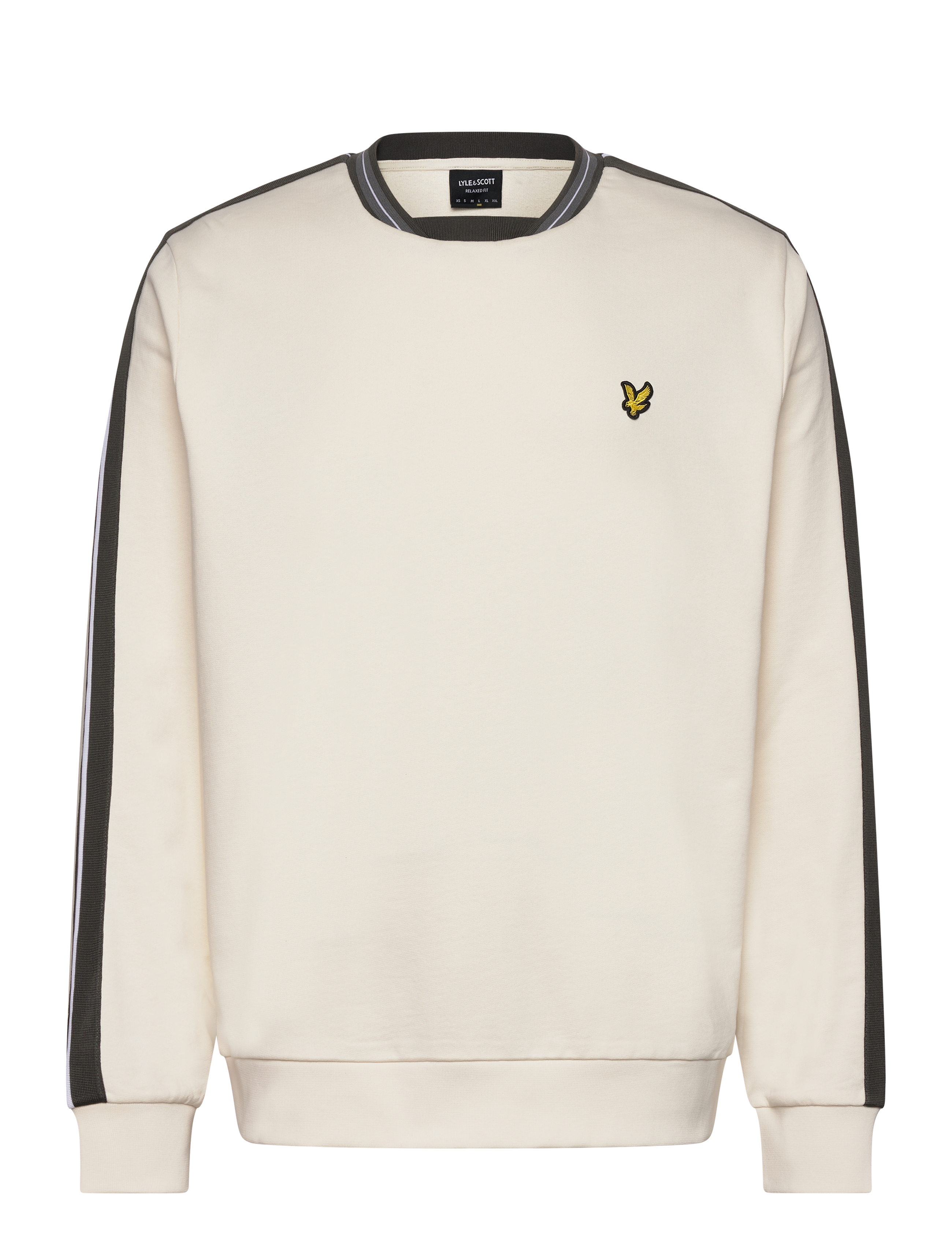 Lyle & Scott Contrast Taped Sweatshirt - Lyle & Scott - X788 NATURAL / white